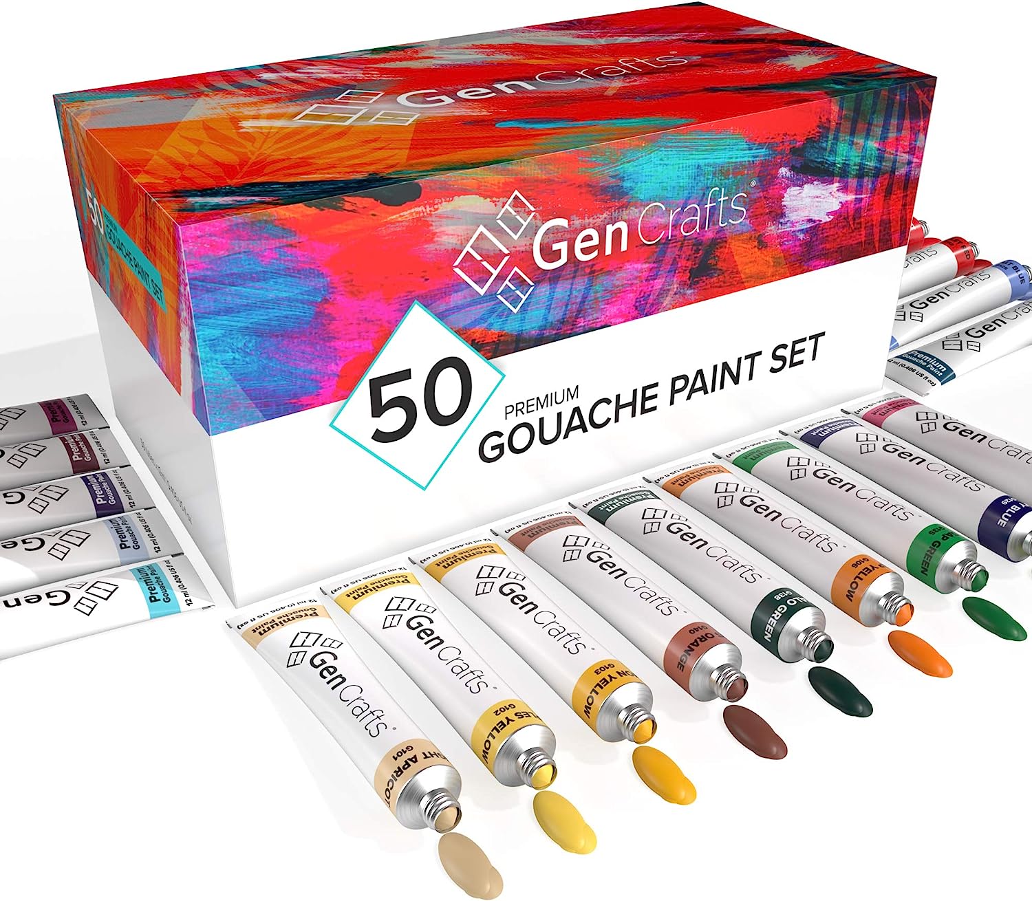 GenCrafts 0.4 Fl Oz (Pack of 50) Gouache Paint - [...]