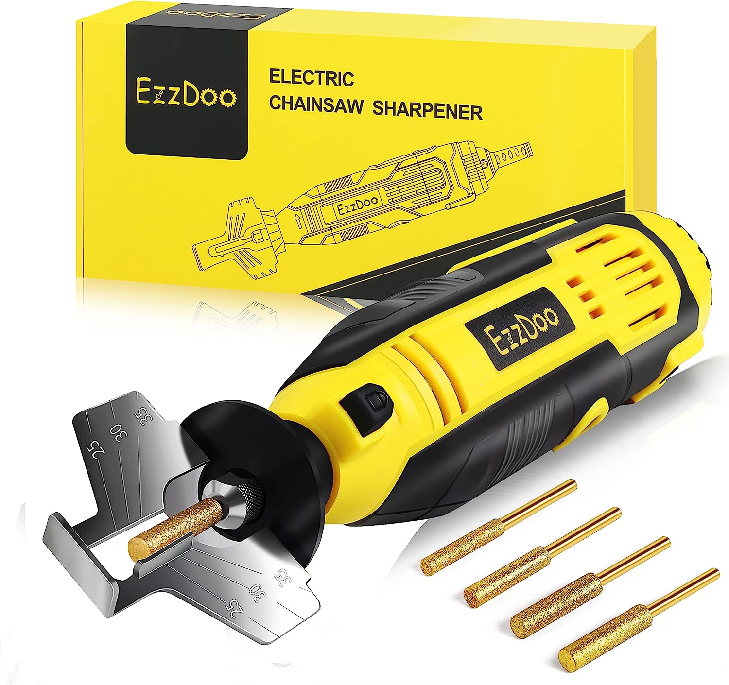 EzzDoo Electric Chainsaw Sharpener Kit with TITANIUM- [...]