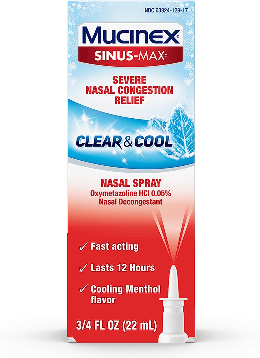 Mucinex Sinus-Max Severe Nasal Congestion Relief Clear [...]