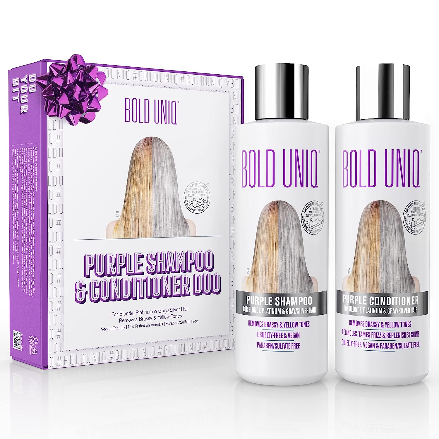 Purple Shampoo & Conditioner For Blonde Hair Duo Set. [...]