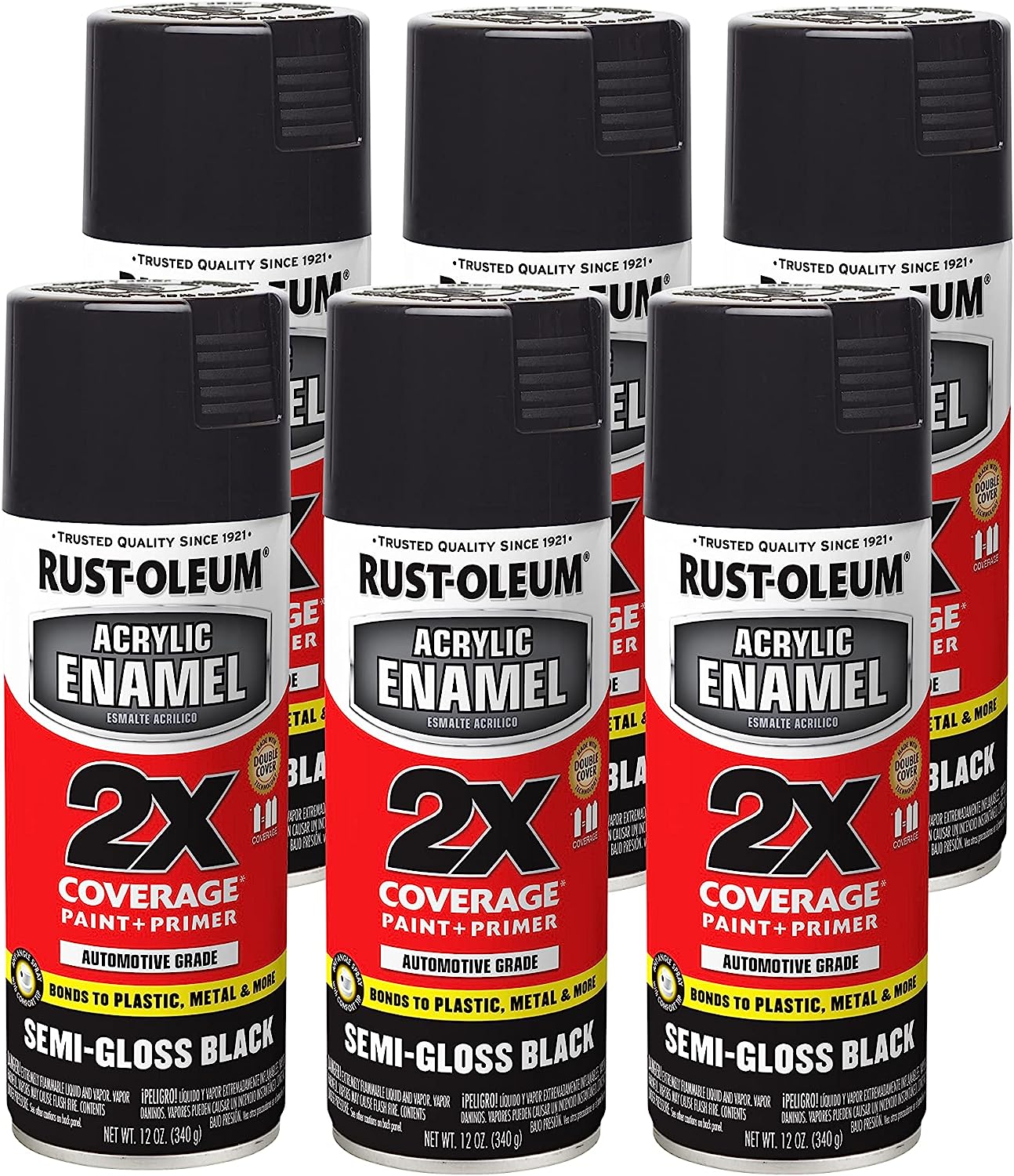 Rust-Oleum 271915-6PK Acrylic Enamel 2X Spray Paint, [...]