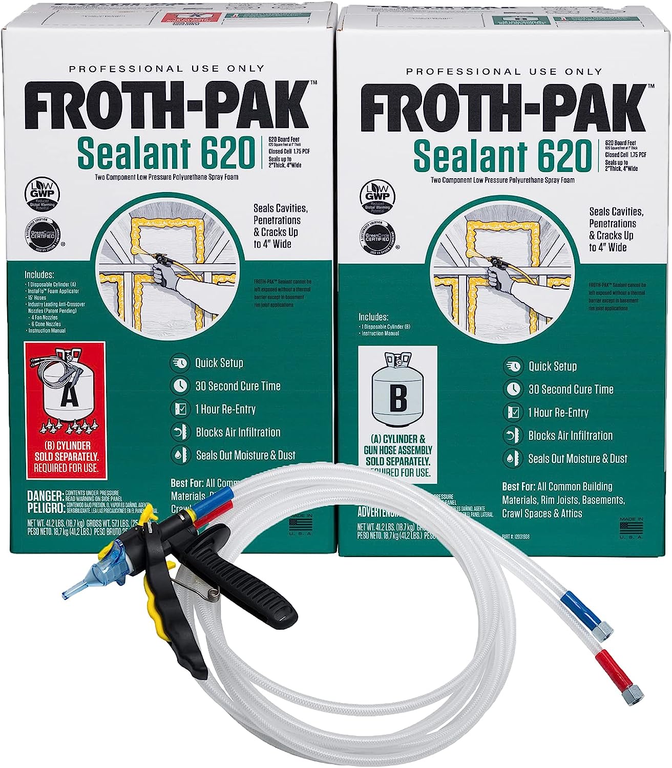 Froth-Pak 620 Spray Foam Sealant Kit, 15ft Hose. Low [...]