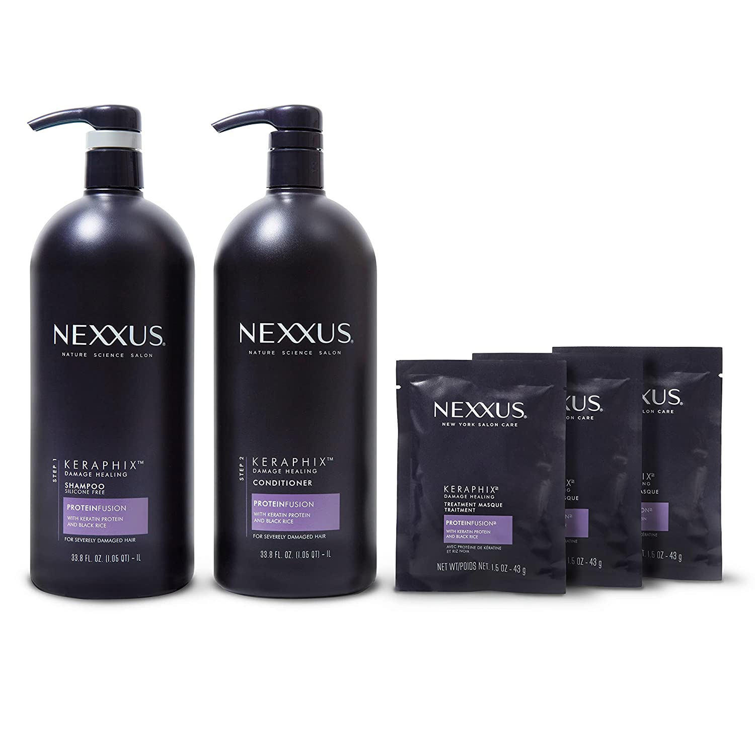 Nexxus Keraphix Shampoo and Conditioner and 3 Hair [...]