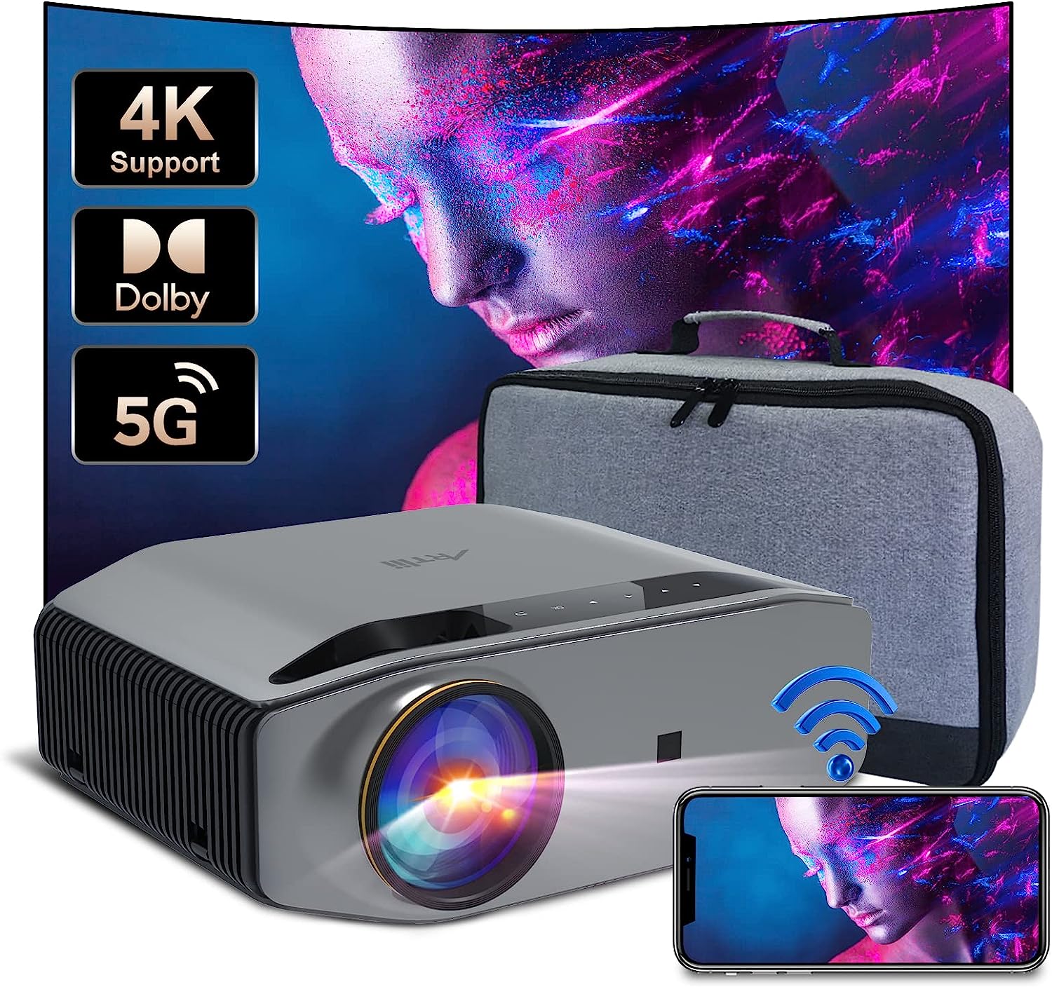 5G WiFi Home Theater Projector 4k Supported, Artlii [...]