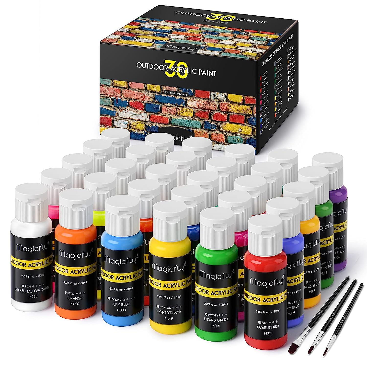 Magicfly Outdoor Acrylic Paint, Set of 30 Colors [...]