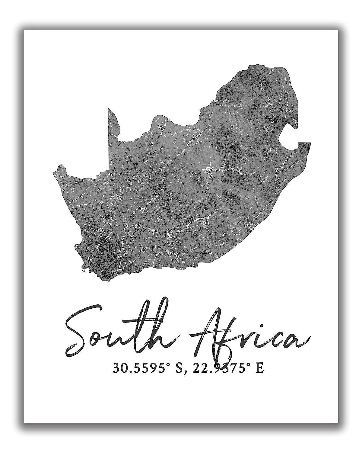 South Africa Map Wall Art Print - 8x10 Silhouette [...]