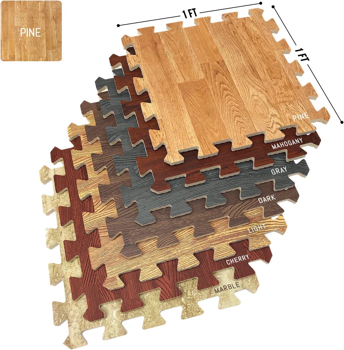 Sorbus Wood Grain Floor Mats Foam Interlocking Mats [...]