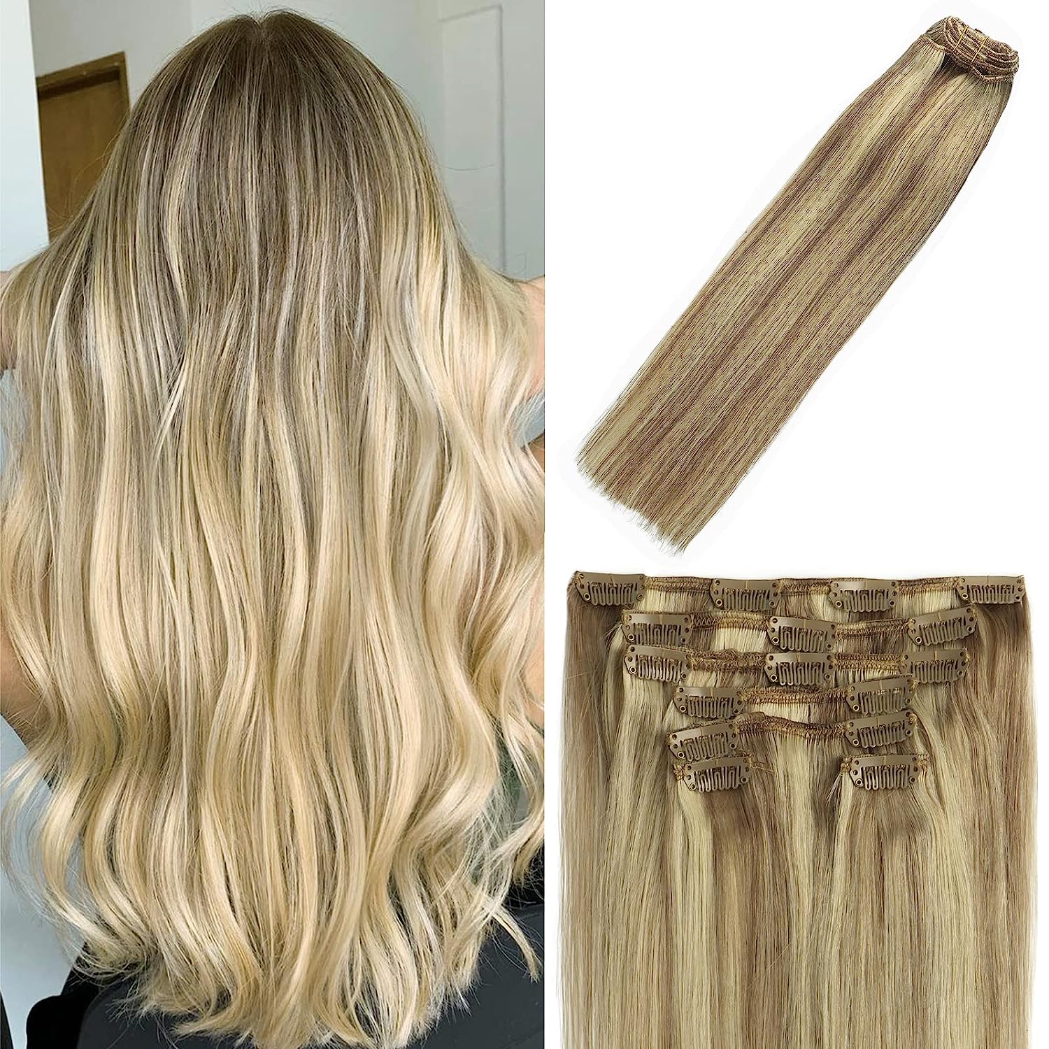 WindTouch Clip in Hair Extensions Human Hair Balayage [...]
