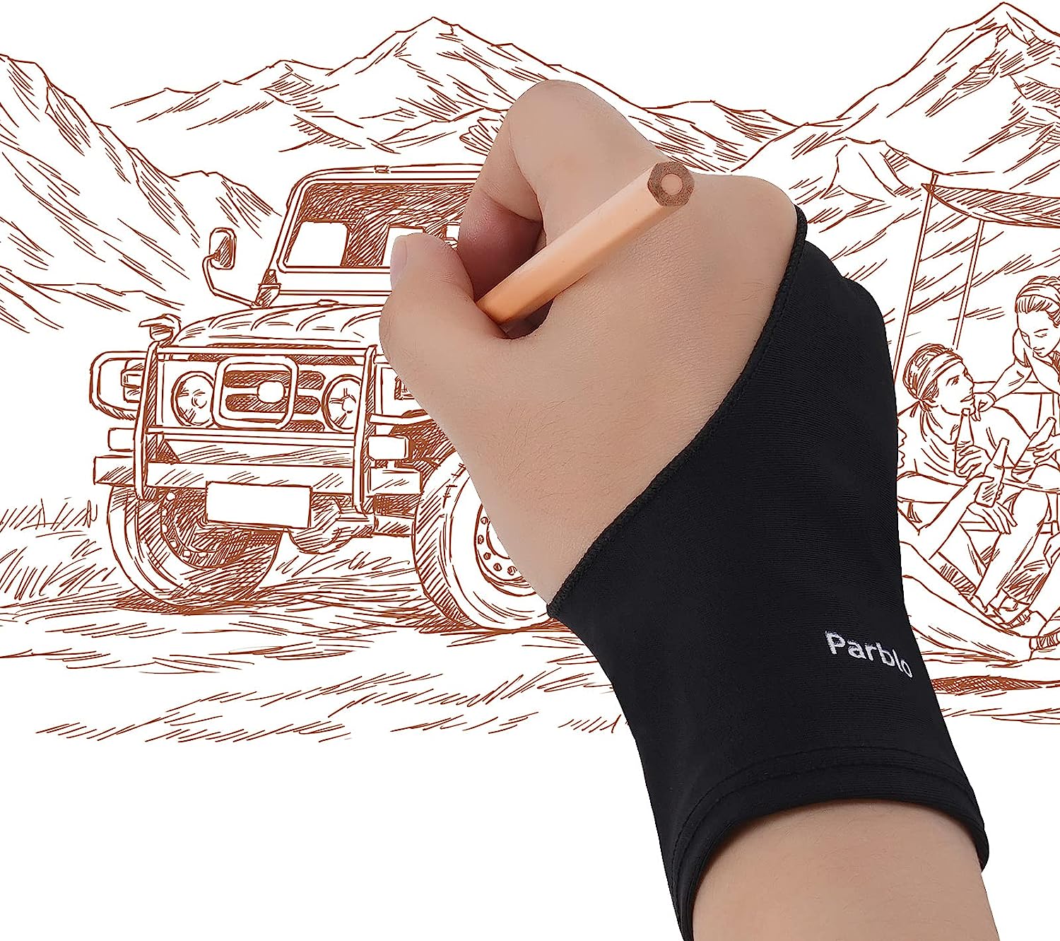 Parblo PR01 Artist Two Fingers Glove Anti-Skid Drawing [...]
