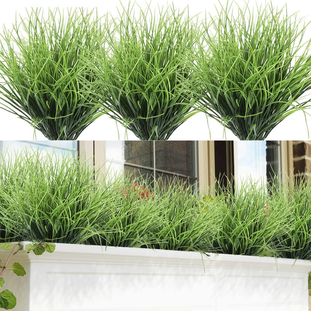 SLanC 8 Bundles Artificial Grass Plants Fake Bushes [...]