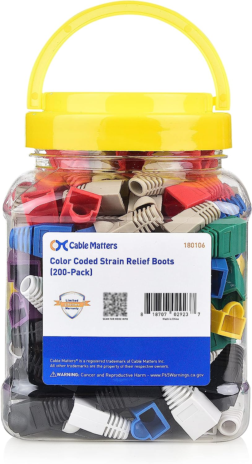 Cable Matters 8-Color 200-Pack Cat6 / Cat5e RJ45 [...]