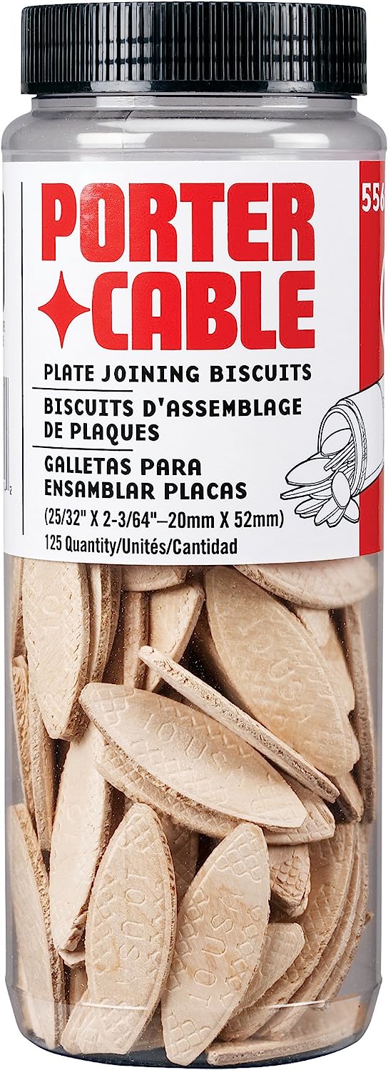 PORTER-CABLE Joiner Biscuits, No. 10 Plate, 125-Piece (5561)