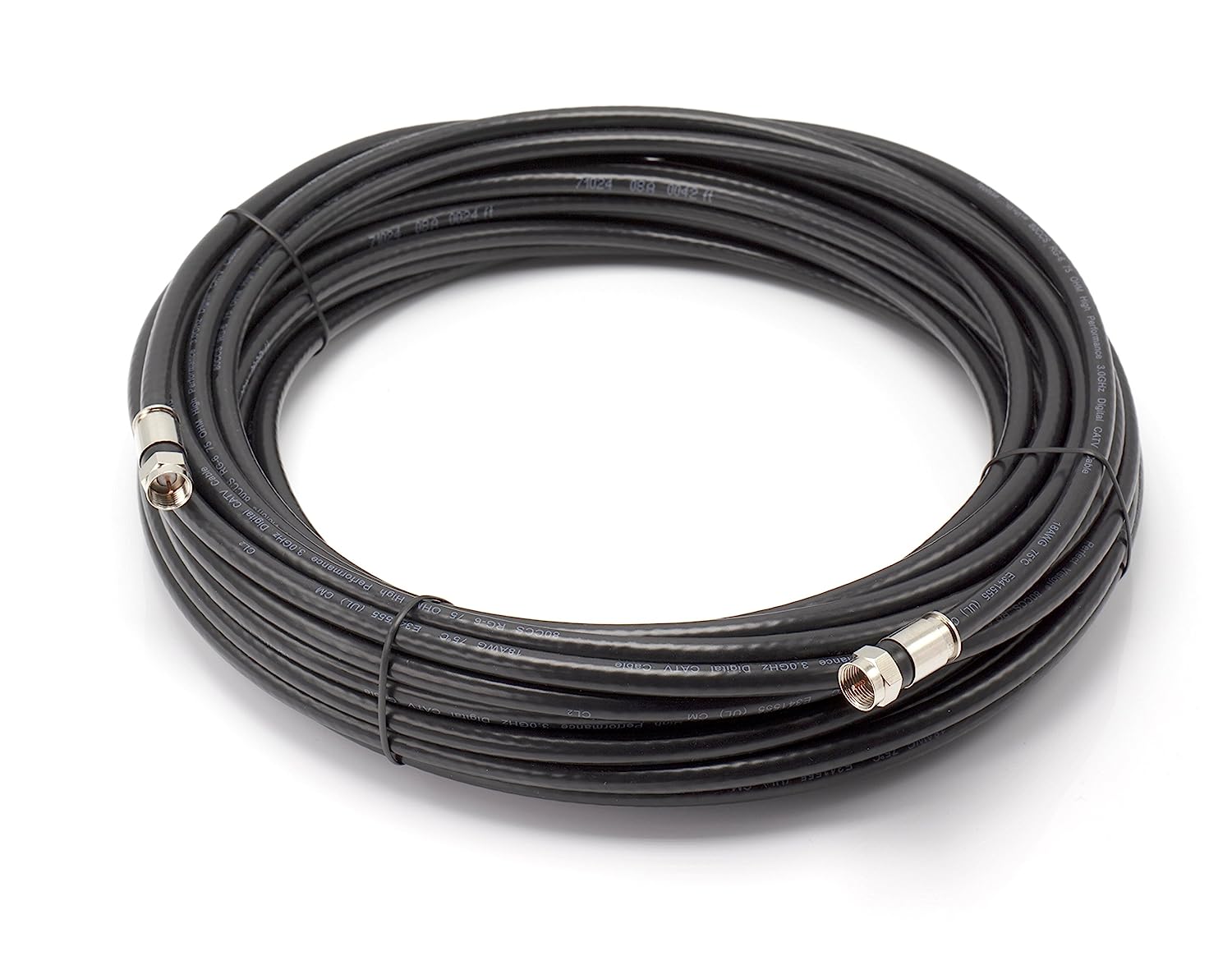 100' Feet, Black RG6 Coaxial Cable (Coax Cable) with [...]