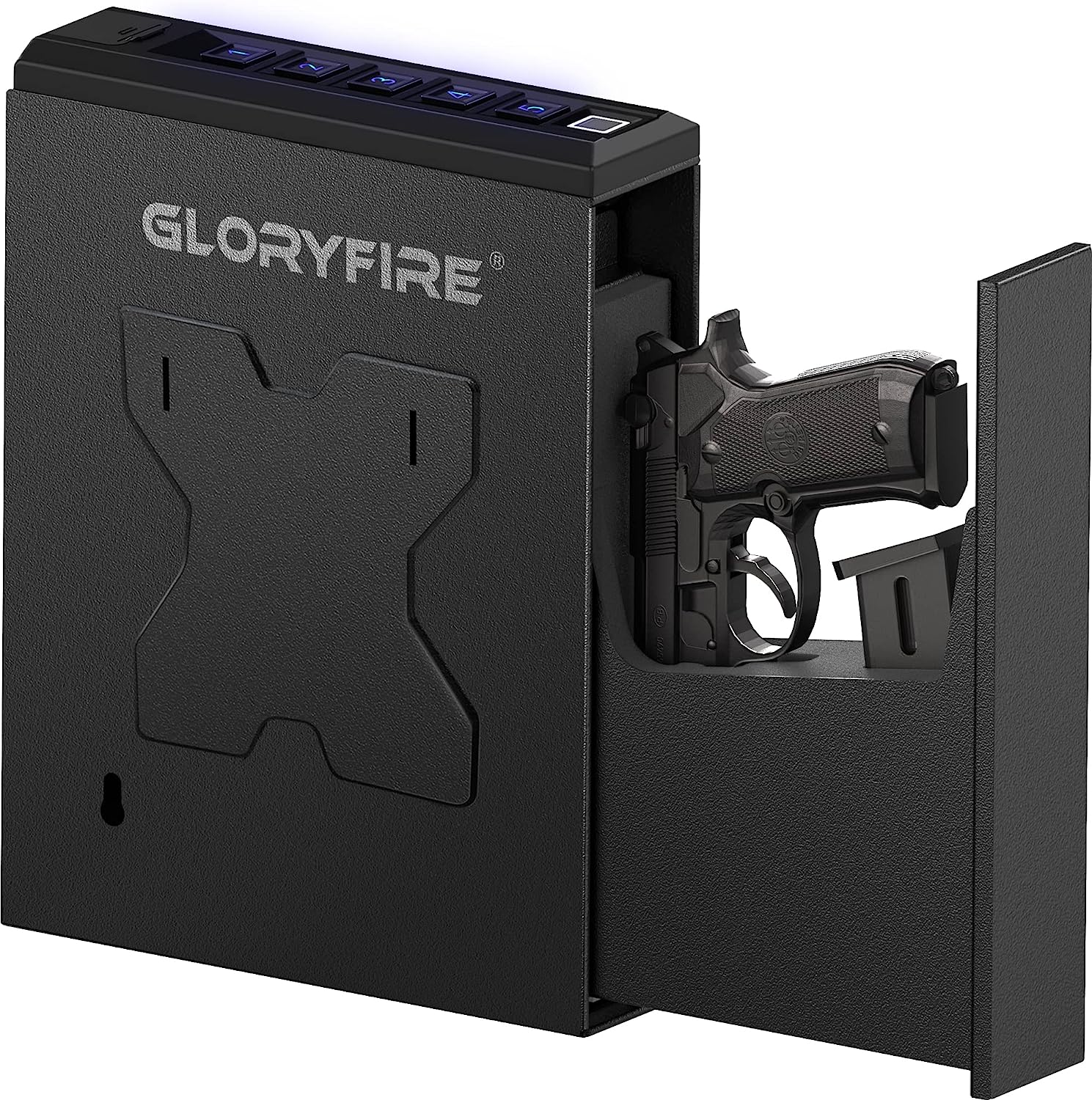 GLORYFIRE Gun Safe Biometric Pistol Safe, Mounted [...]