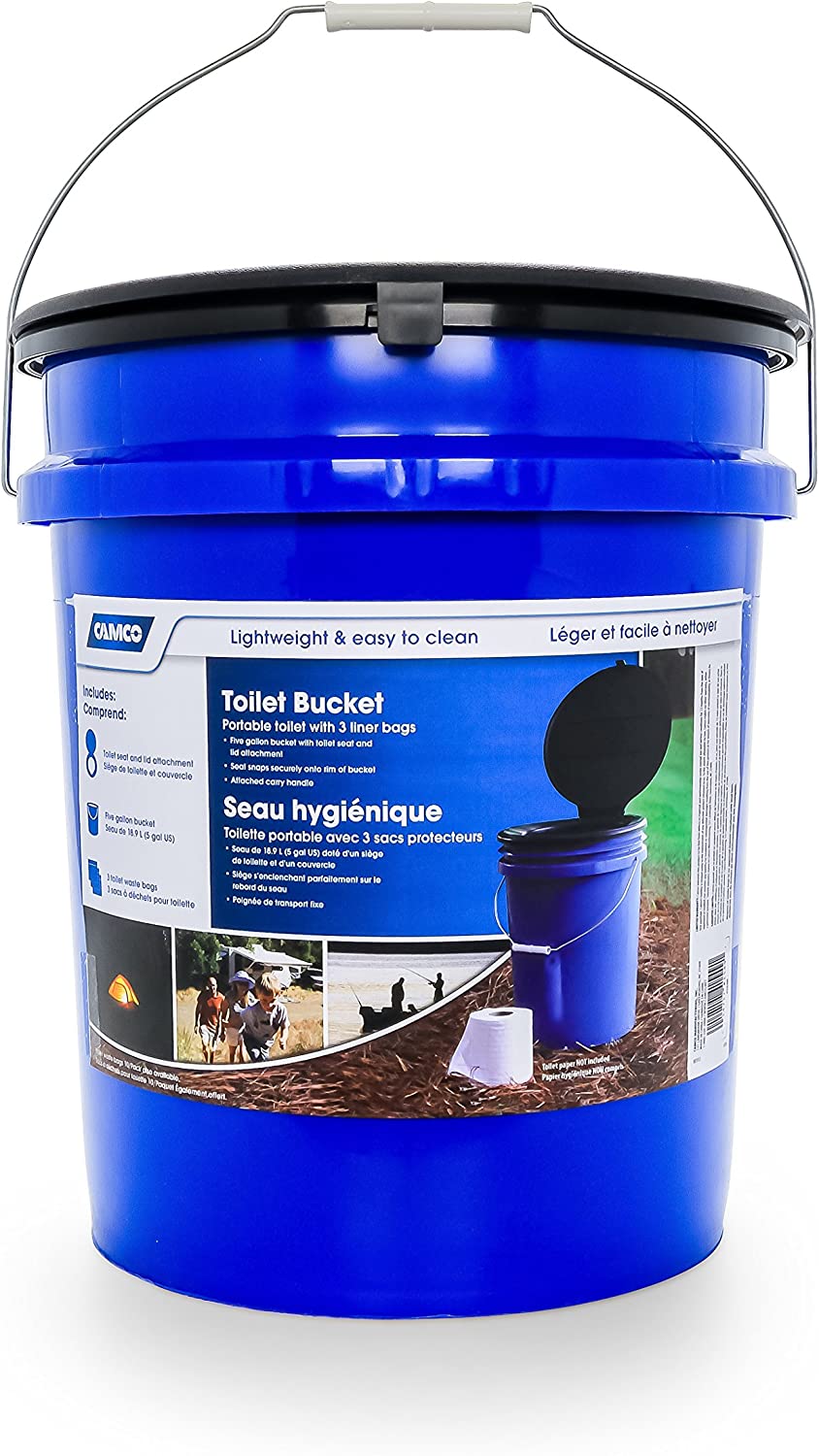Camco Portable Toilet Bucket | Features 3 Bag Liners [...]
