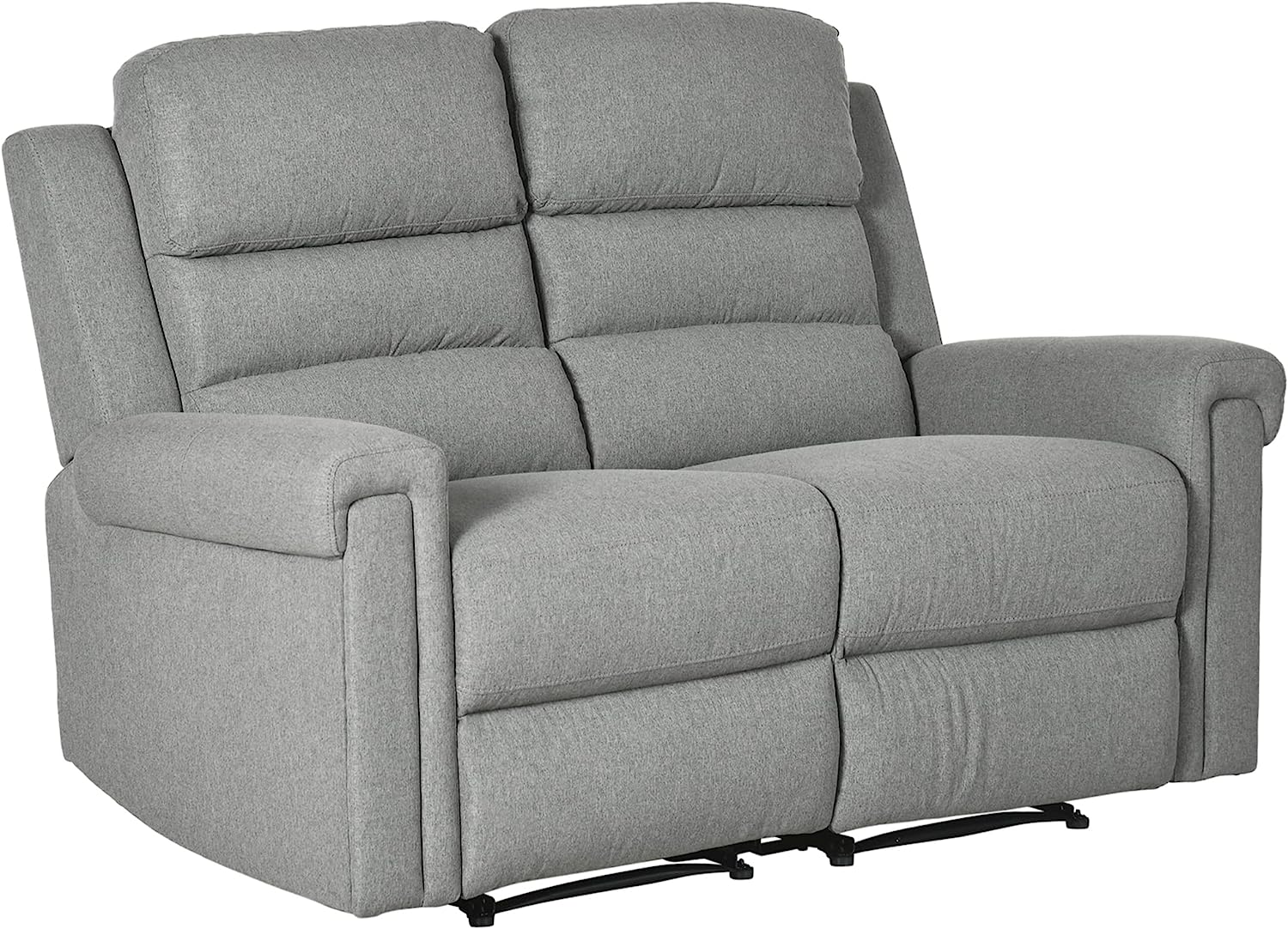 HOMCOM Modern Loveseat Recliner Sofa with Linen Fabric [...]