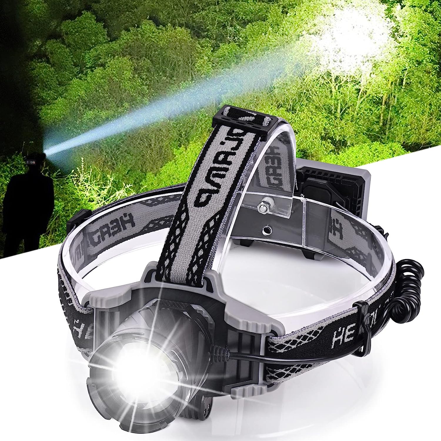 Rechargeable LED Headlamp, 100000 Lumens Super Bright [...]