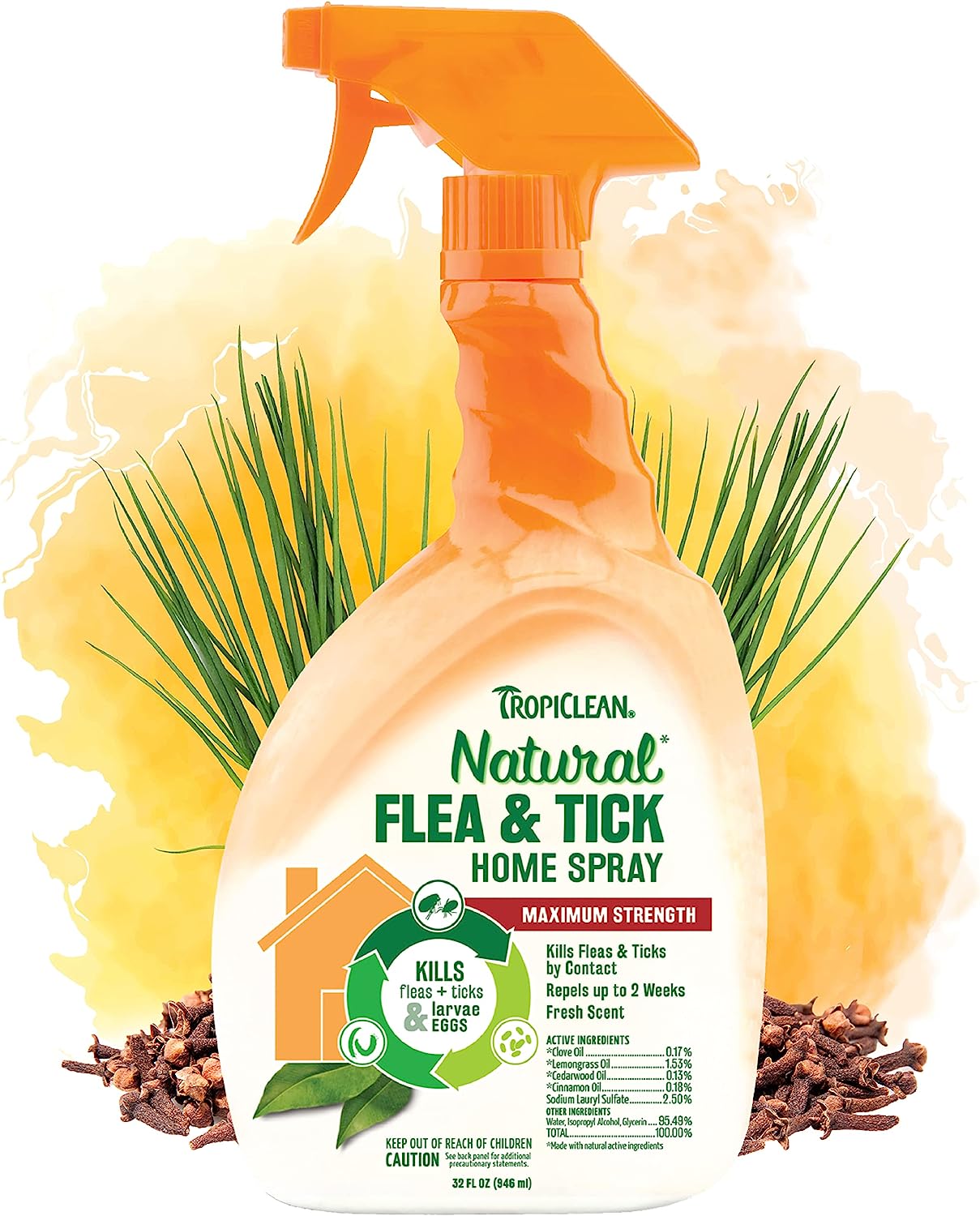 TropiClean Natural Flea and Tick Spray for Home | [...]