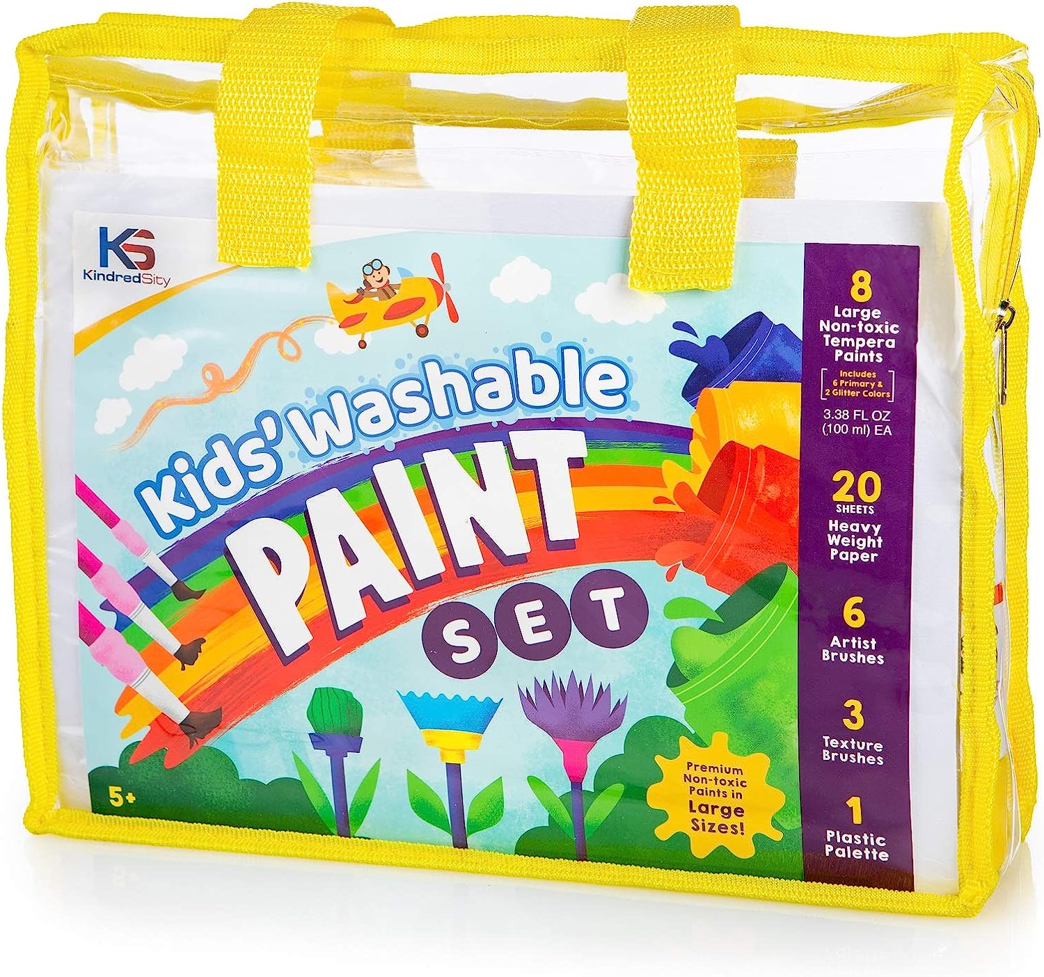 Washable Paint for Kids Set with Classic and Glitter [...]