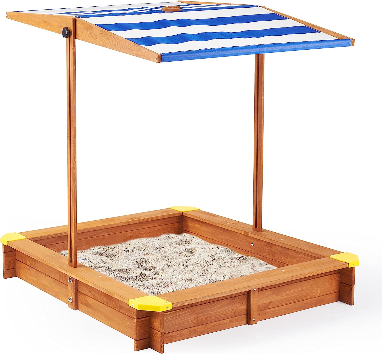 Kid's Sandbox with Cover, 46''x46'' Outdoor Wooden [...]