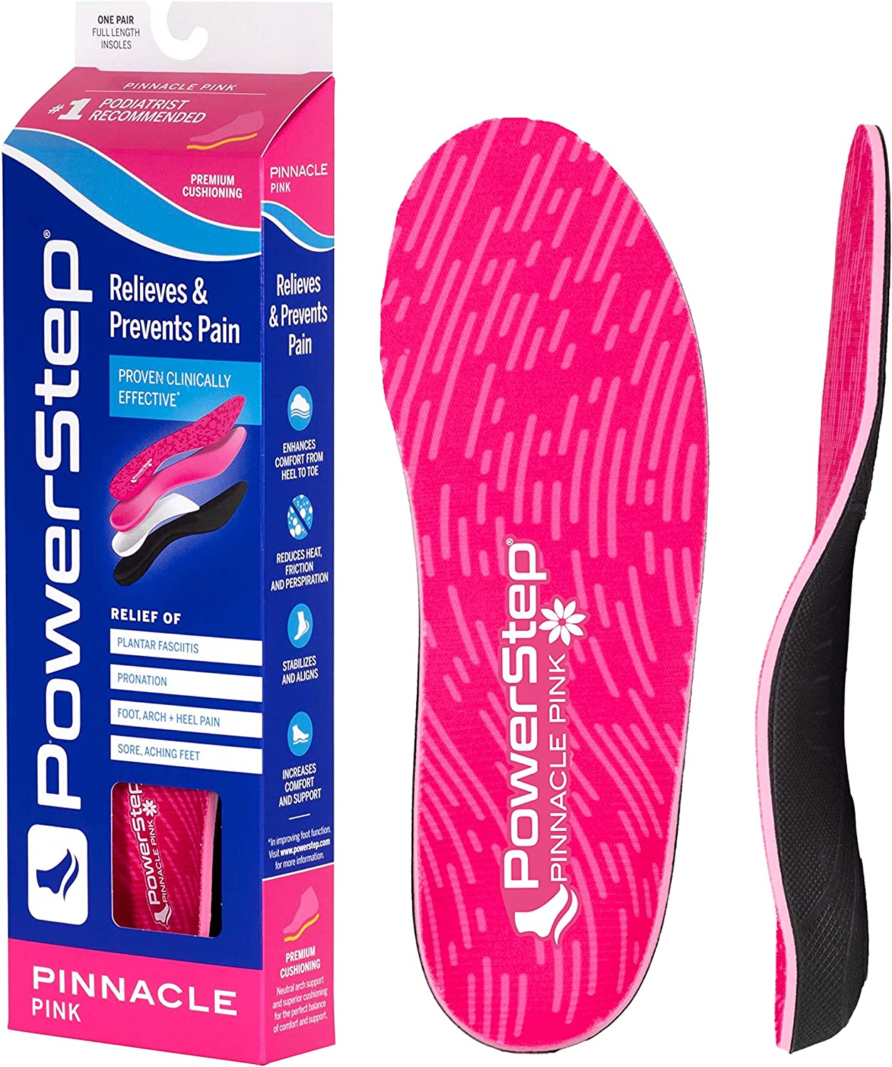 Powerstep Pinnacle Pink Insoles - Shoe Inserts for [...]