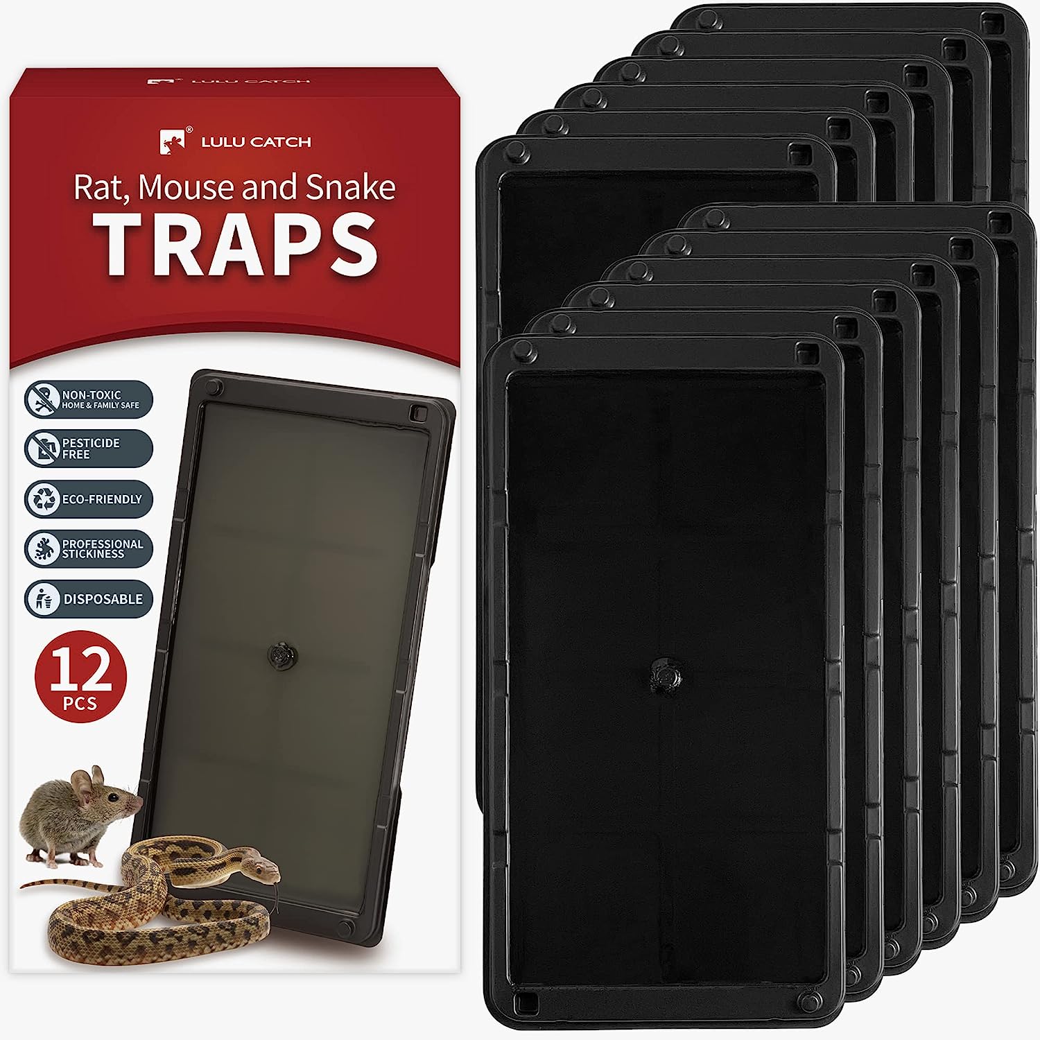 LULUCATCH Super Heavier Mouse Traps 12 Pack for Mice & [...]