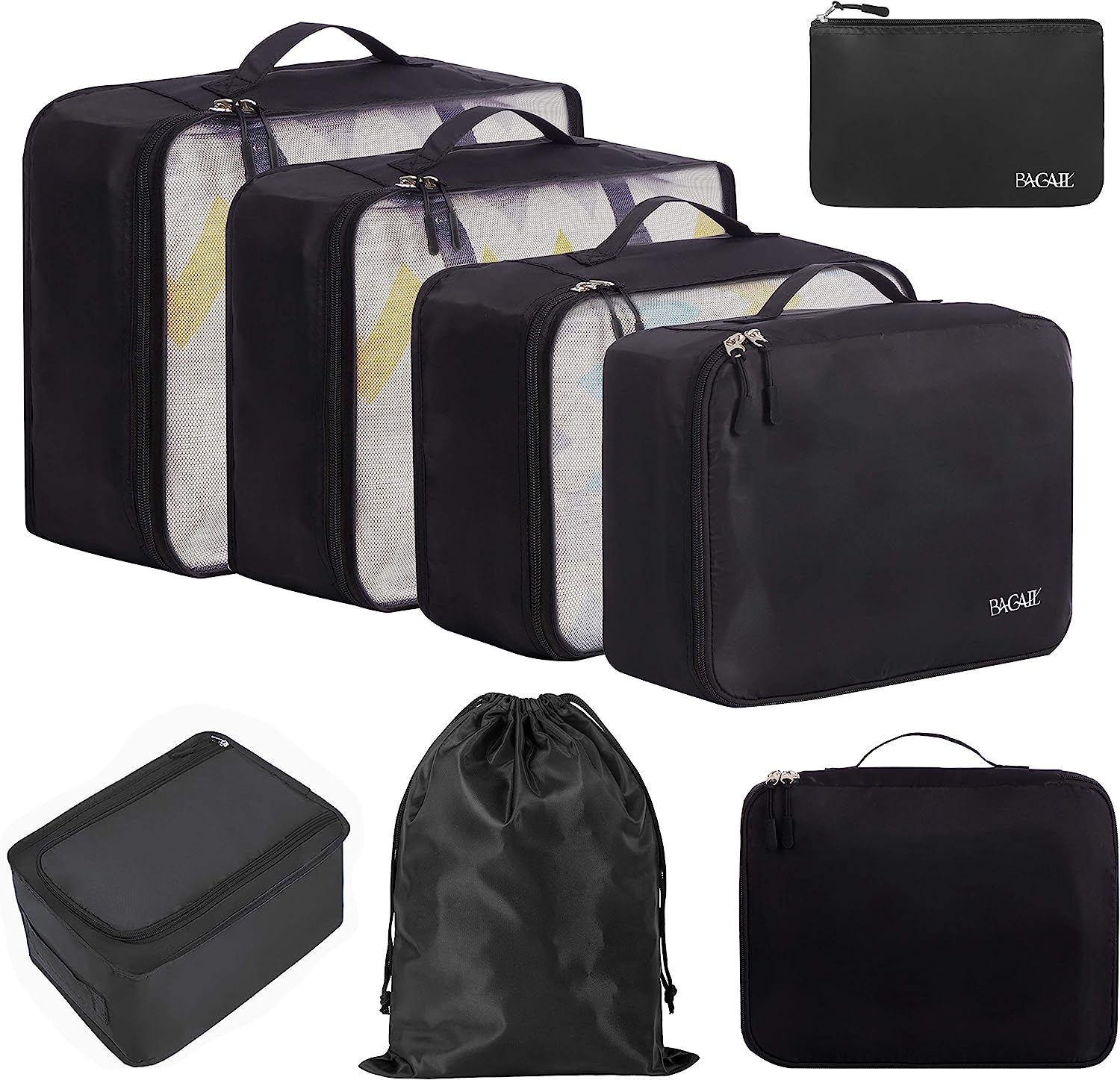 BAGAIL 8 Set Packing Cubes Luggage Packing Organizers [...]