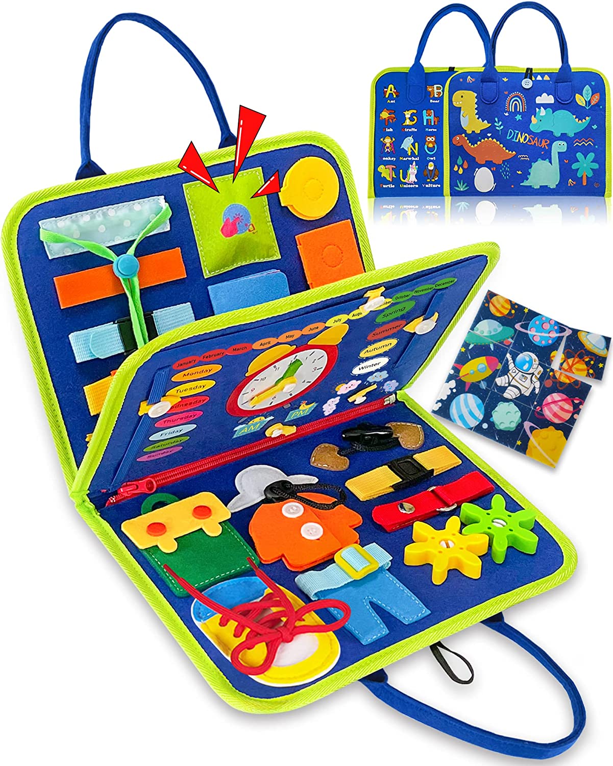 Exorany Busy Board Montessori Toys for 1 2 3 4 Year [...]