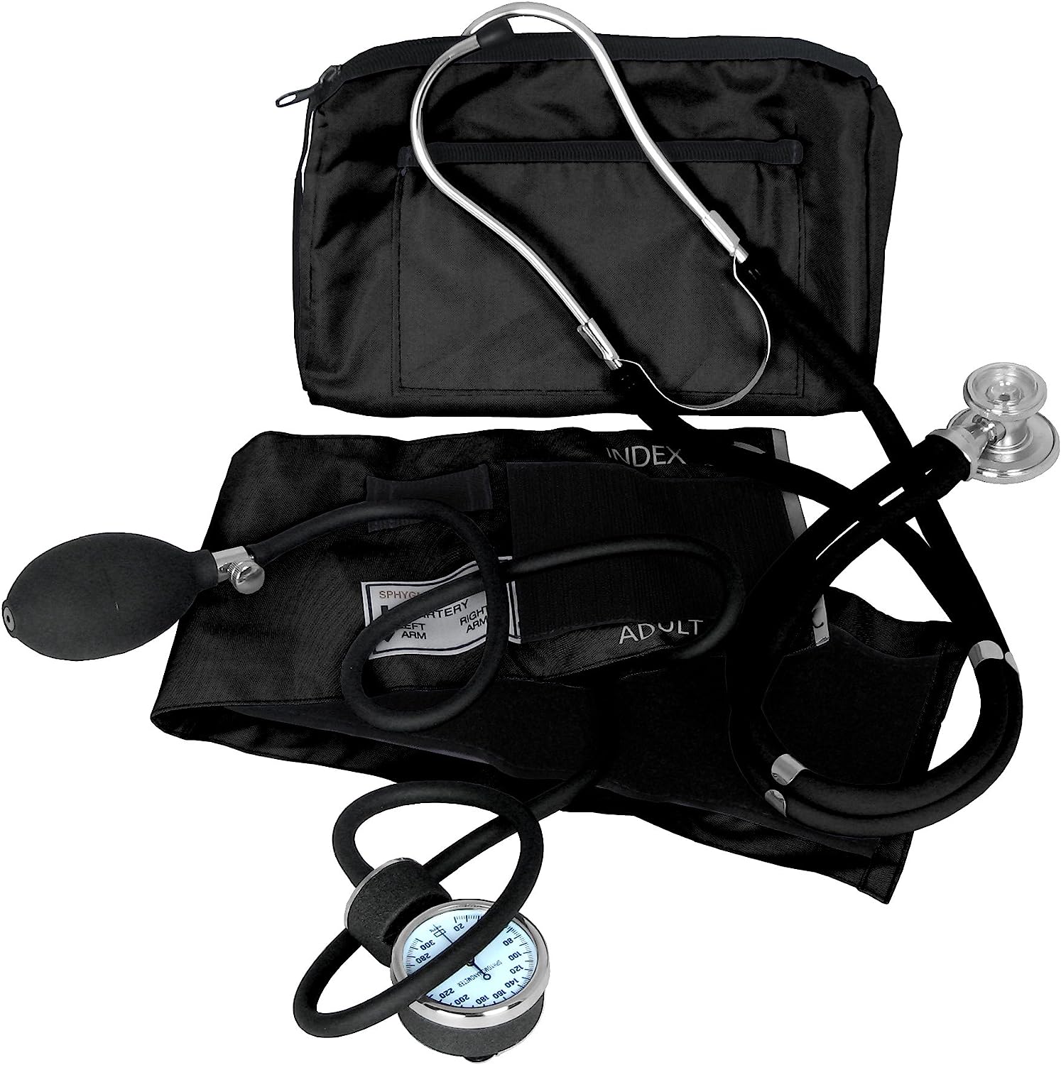 Dixie EMS Blood Pressure and Sprague Stethoscope Kit - Black