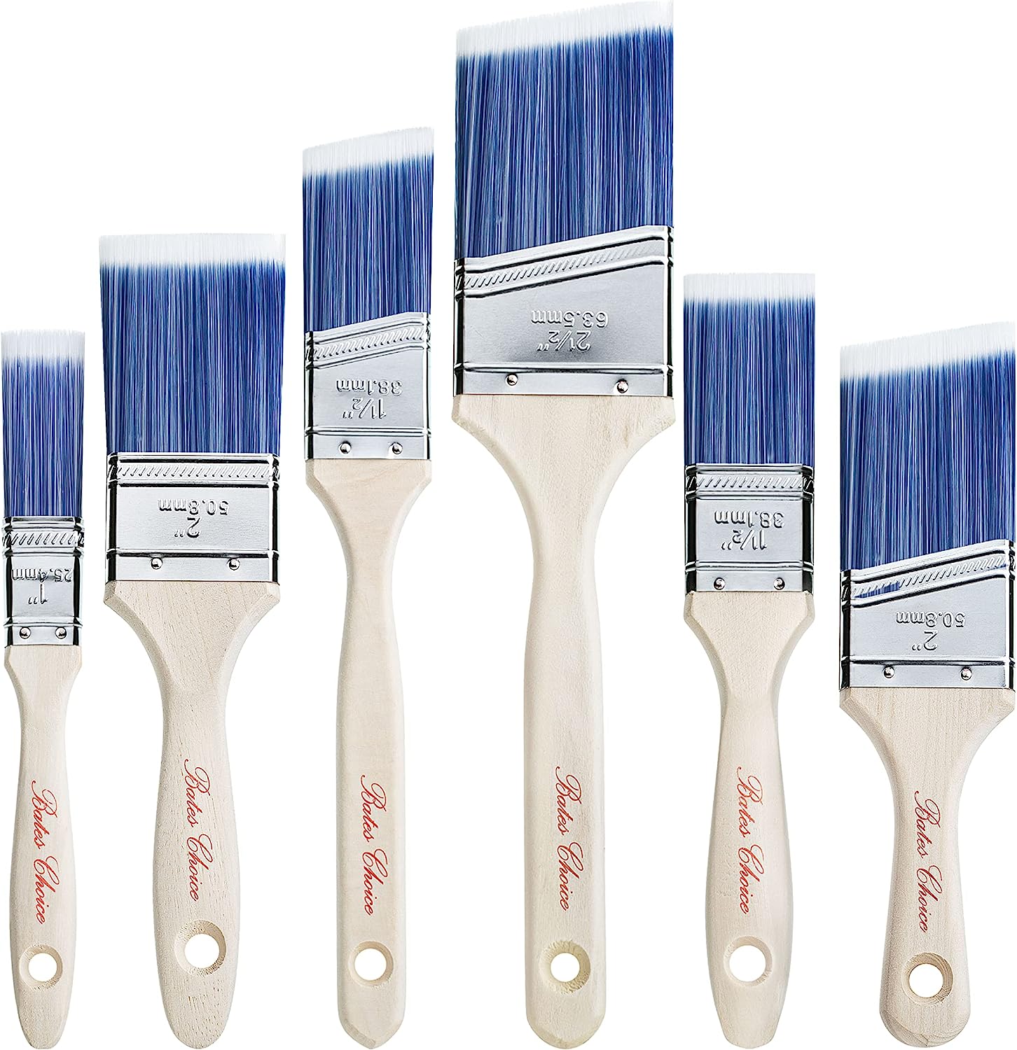 Bates- Paint Brushes, 6 Pack, Treated Wood Handle, [...]