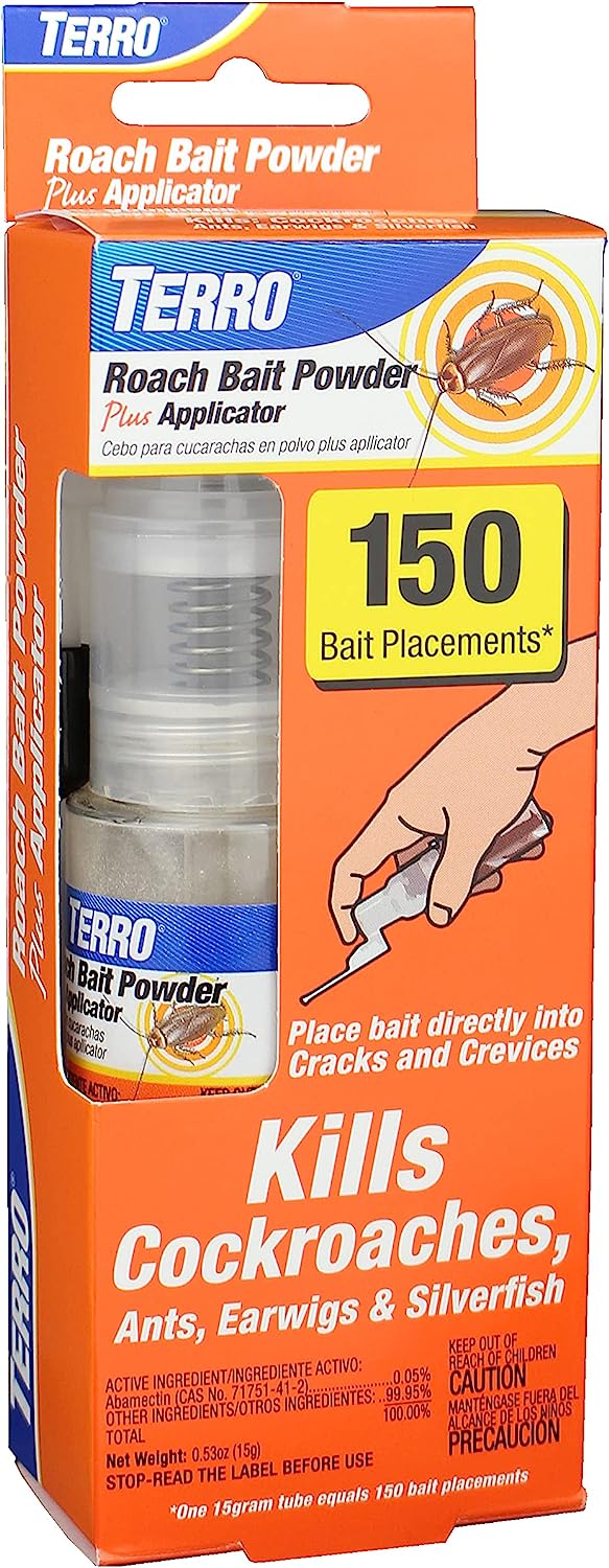 Terro T530 Roach Bait Powder Plus Applicator, Orange