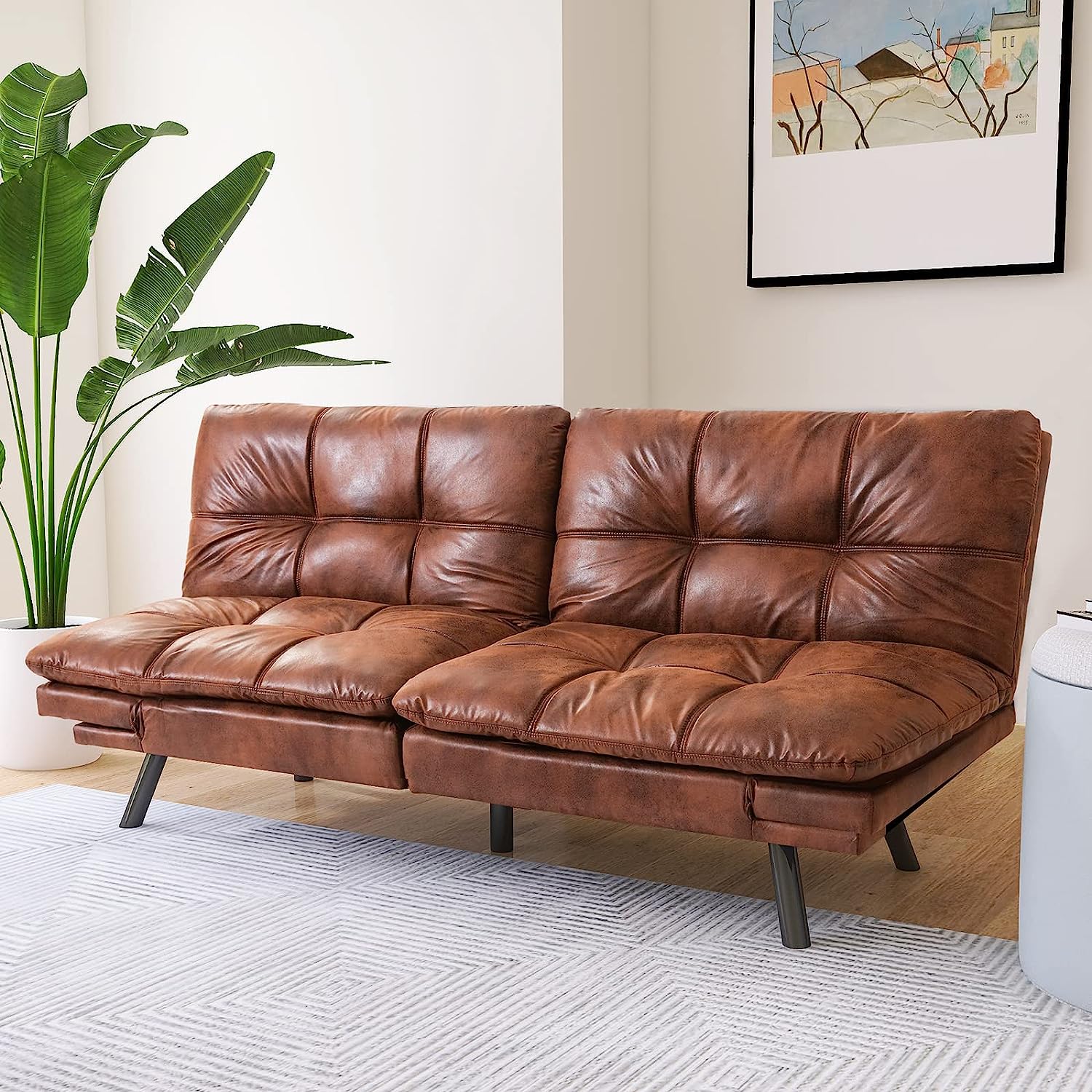 Opoiar Futon Sofa Bed,Lounge Memory Foam Sleeper Couch [...]