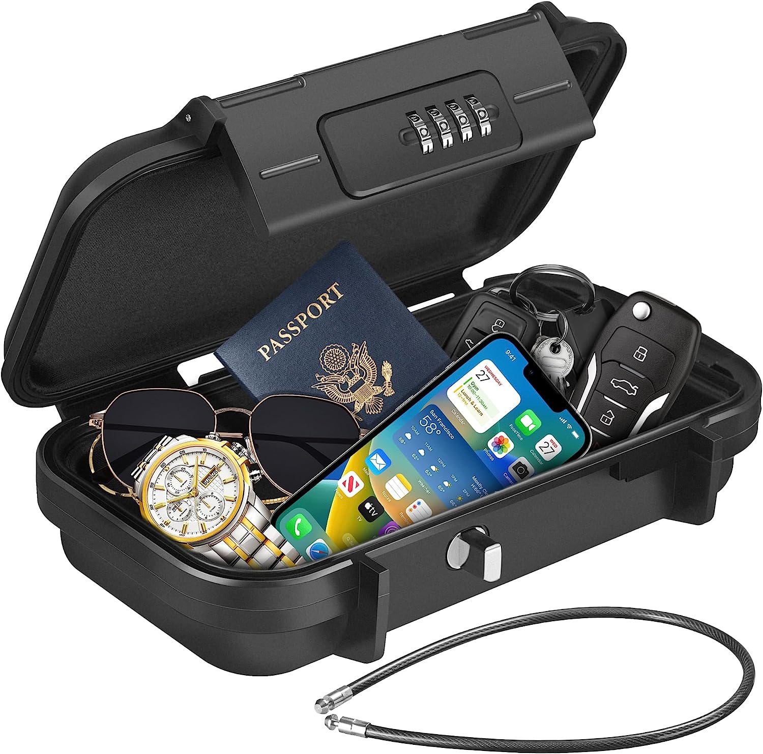 Puroma Portable Safe Box Travel Safe Box, Large [...]