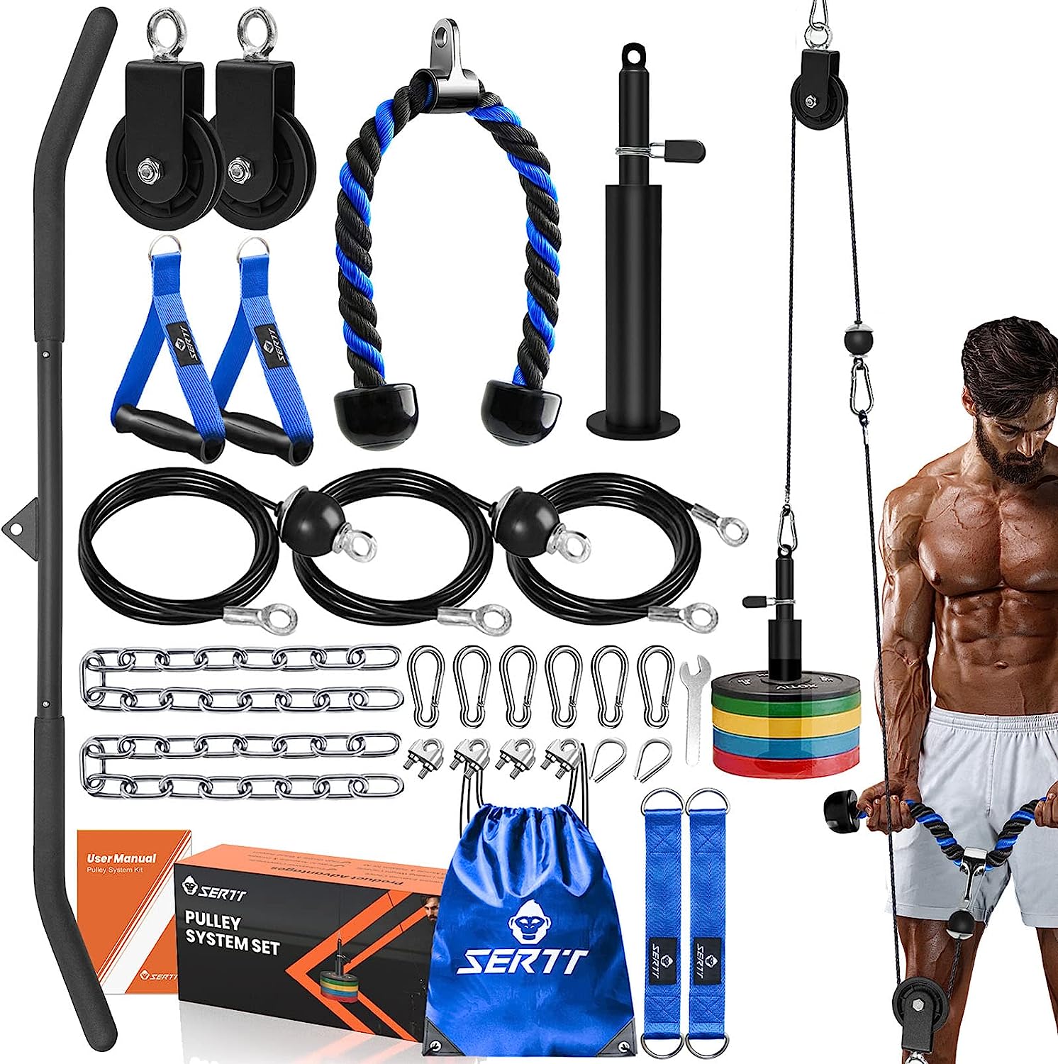 SERTT Home Gym Pulley System, Tricep Workout Pulley [...]