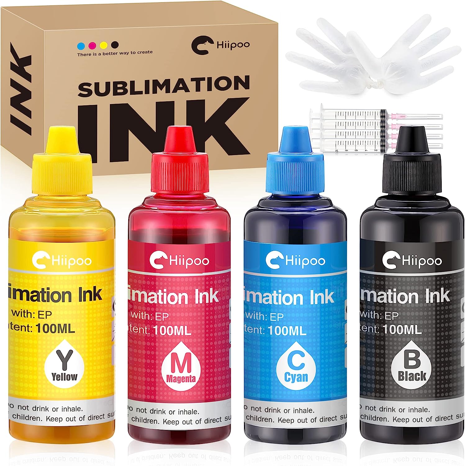 Hiipoo Sublimation Ink Refilled Bottles Work with [...]