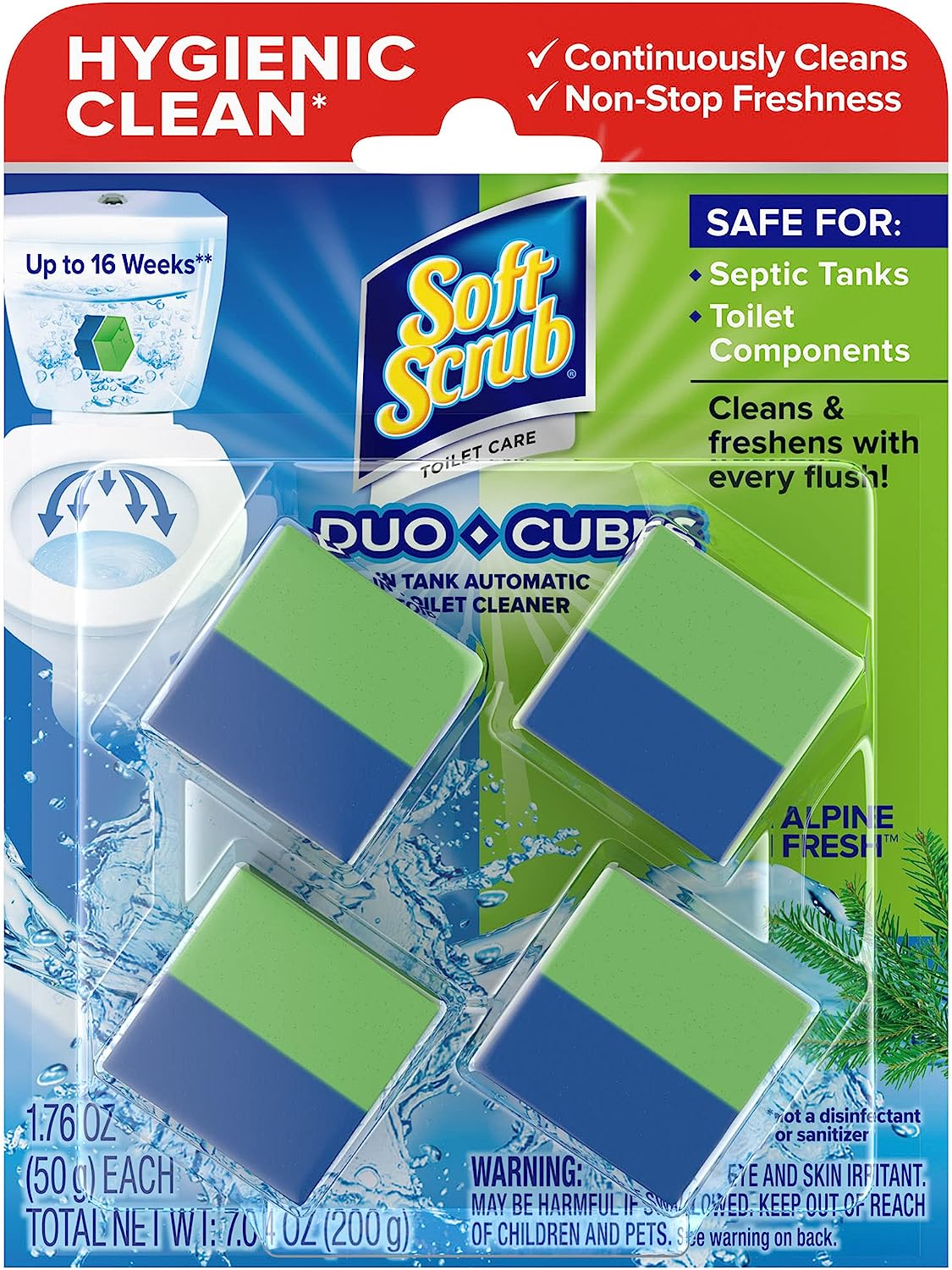 Soft Scrub in-Tank Toilet Cleaner Duo-Cubes, Alpine [...]