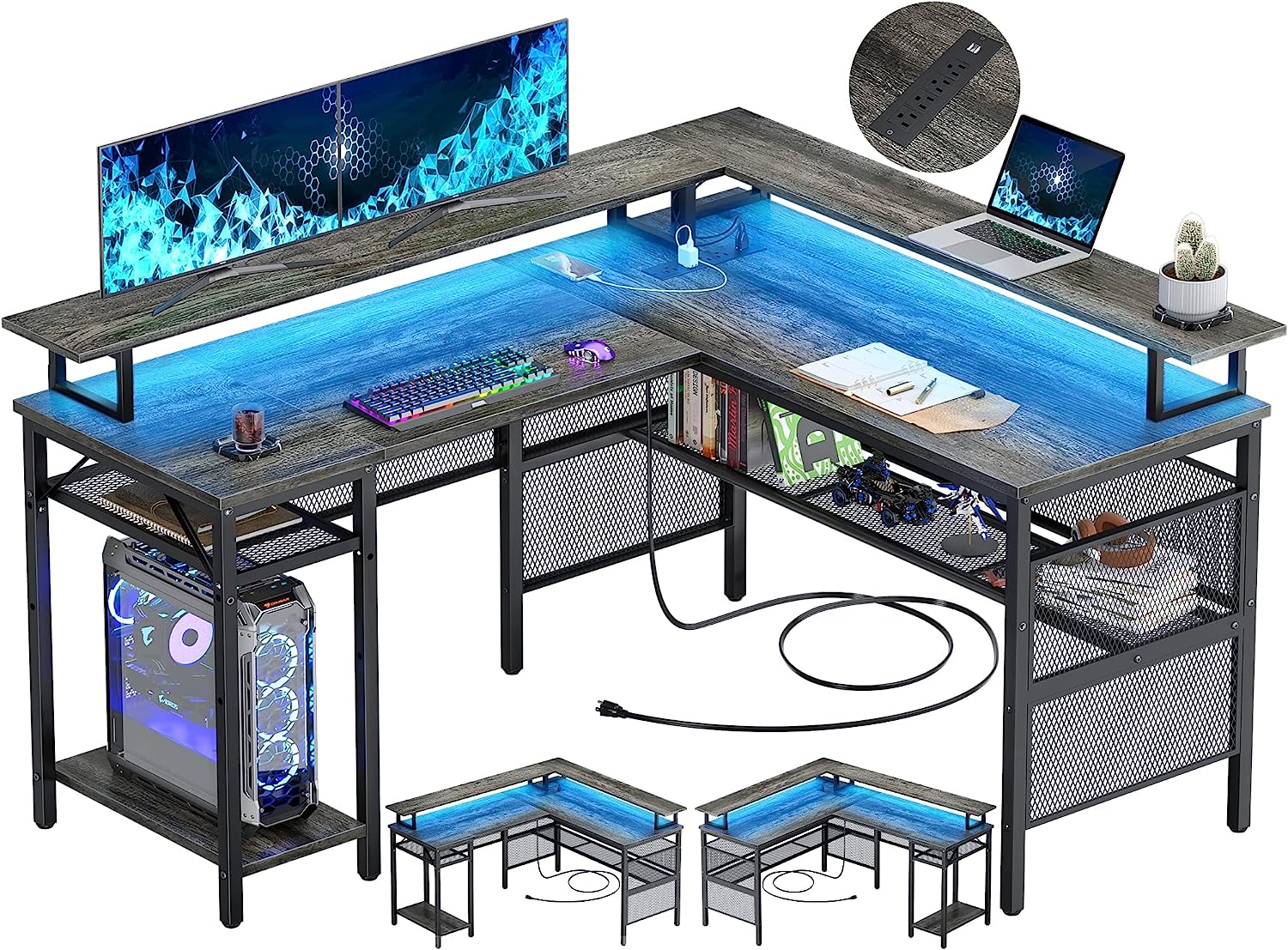 Unikito L Shaped Computer Desk, Reversible Corner Desk [...]