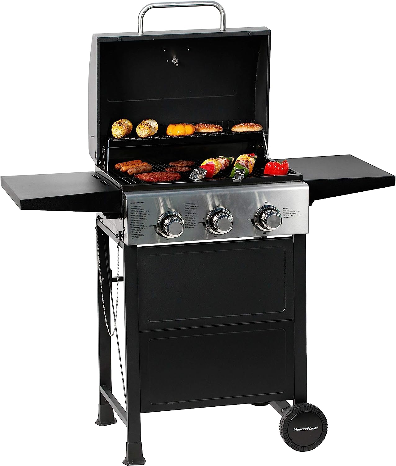 MASTER COOK 3 Burner BBQ Propane Gas Grill, Stainless [...]