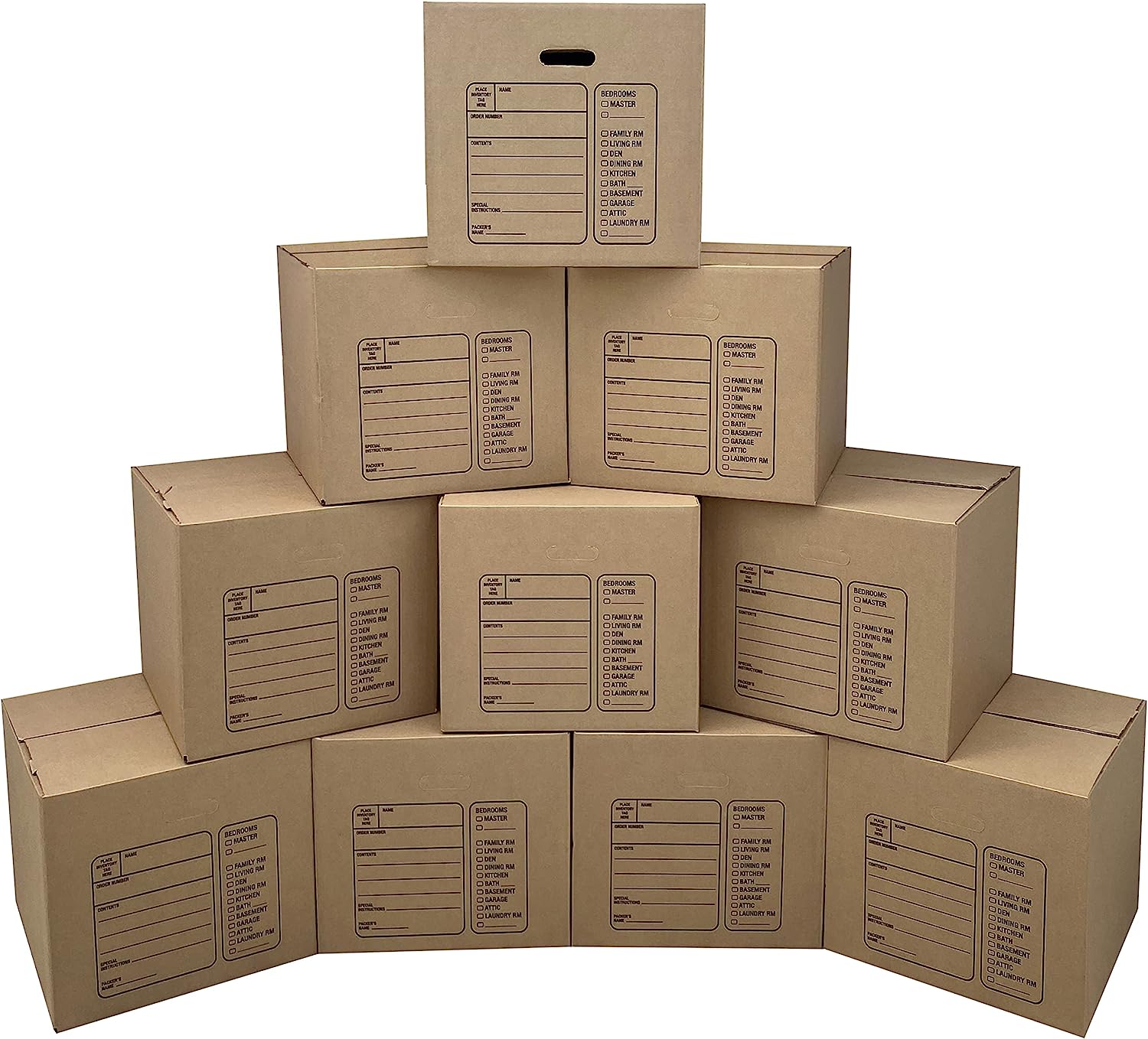 Uboxes 10 Premium Medium Moving Boxes 18x18x16