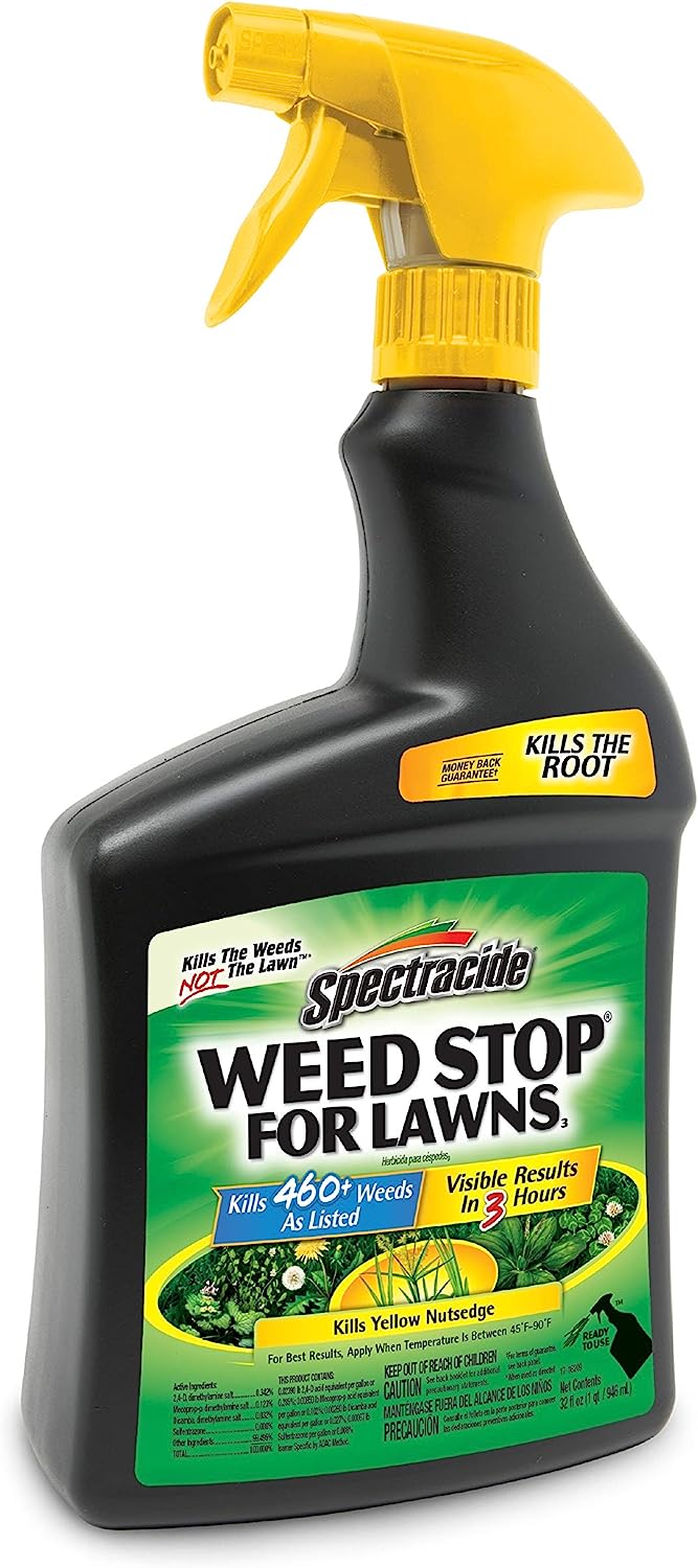 Spectracide Weed Stop For Lawns, 32 fl Oz, Kills All [...]