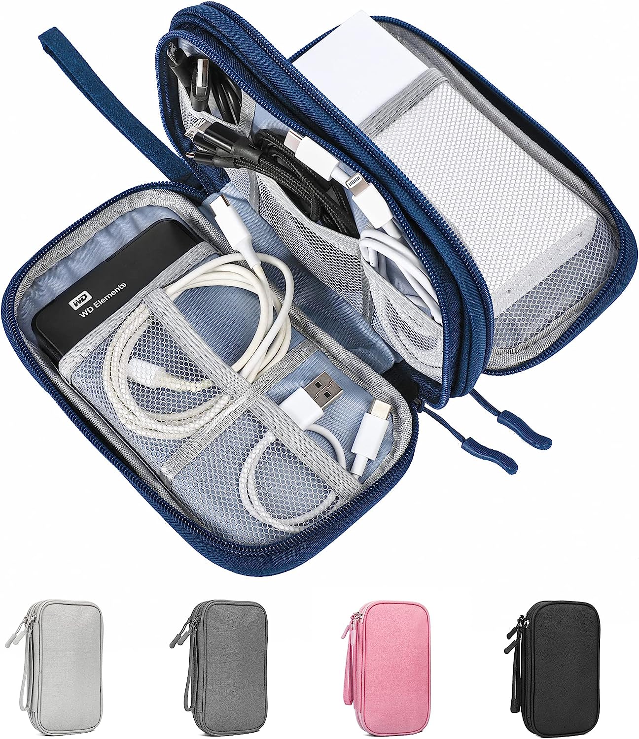 jealkip Travel Cable Organizer Double Layer with [...]