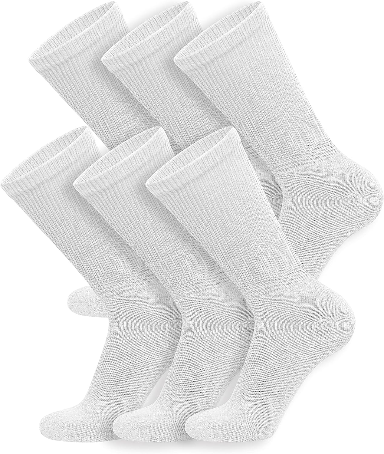 6 Pairs of Cotton Diabetic Neuropathy Crew Socks [...]