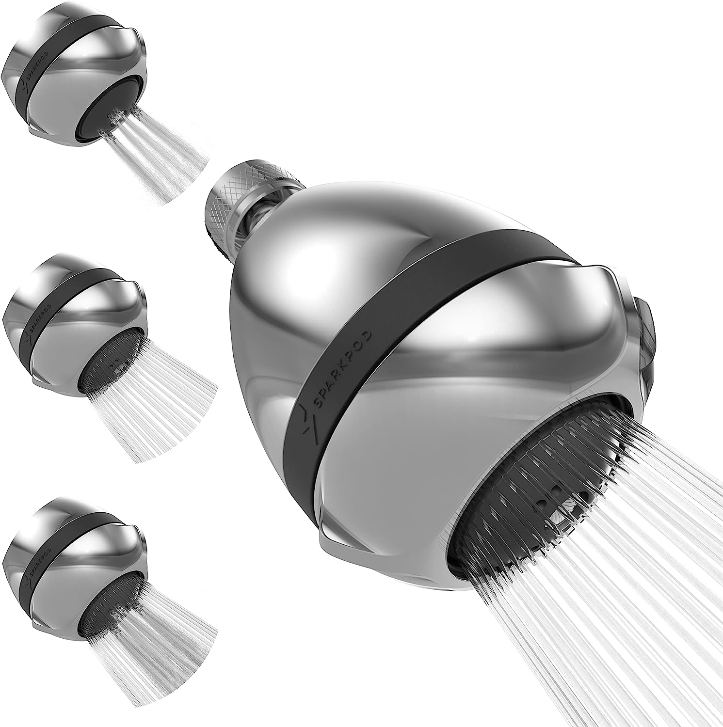 SparkPod 3 Inch Power Pressure Boosting Shower Head - [...]