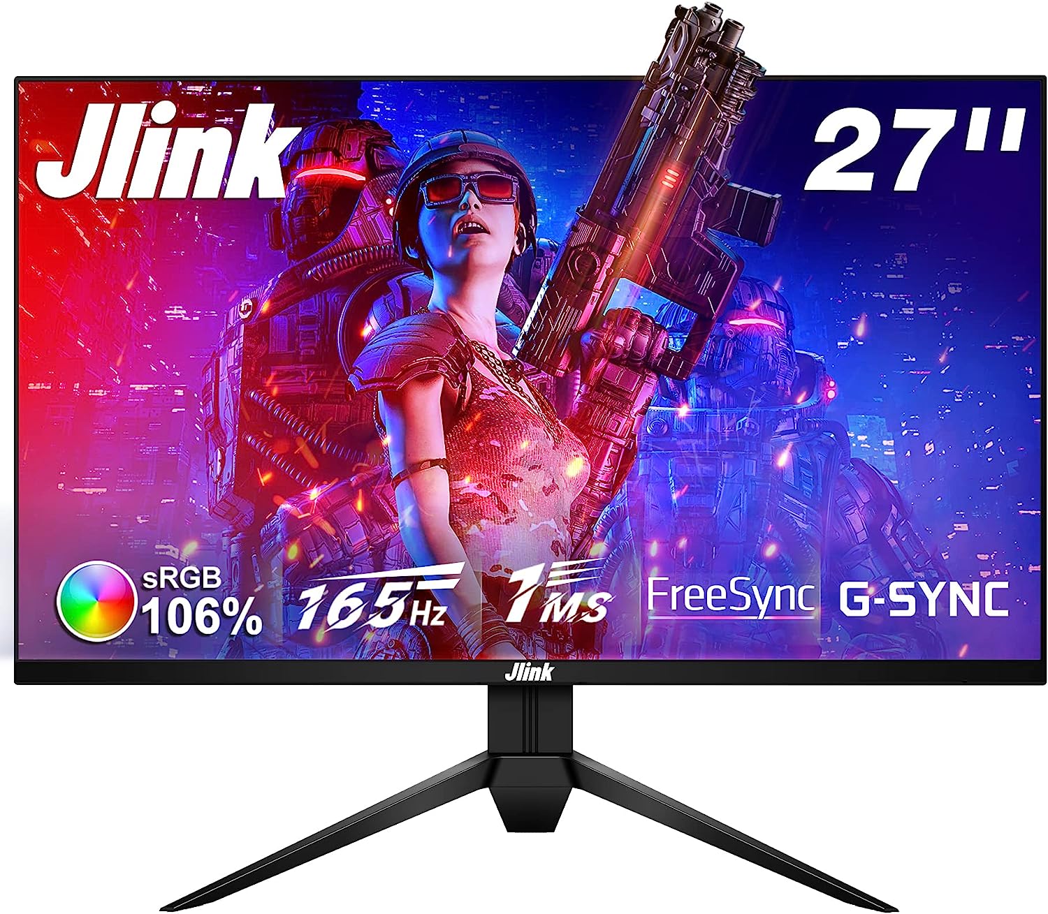 Jlink Gaming Monitor 27 Inch 1080P 165Hz Computer [...]