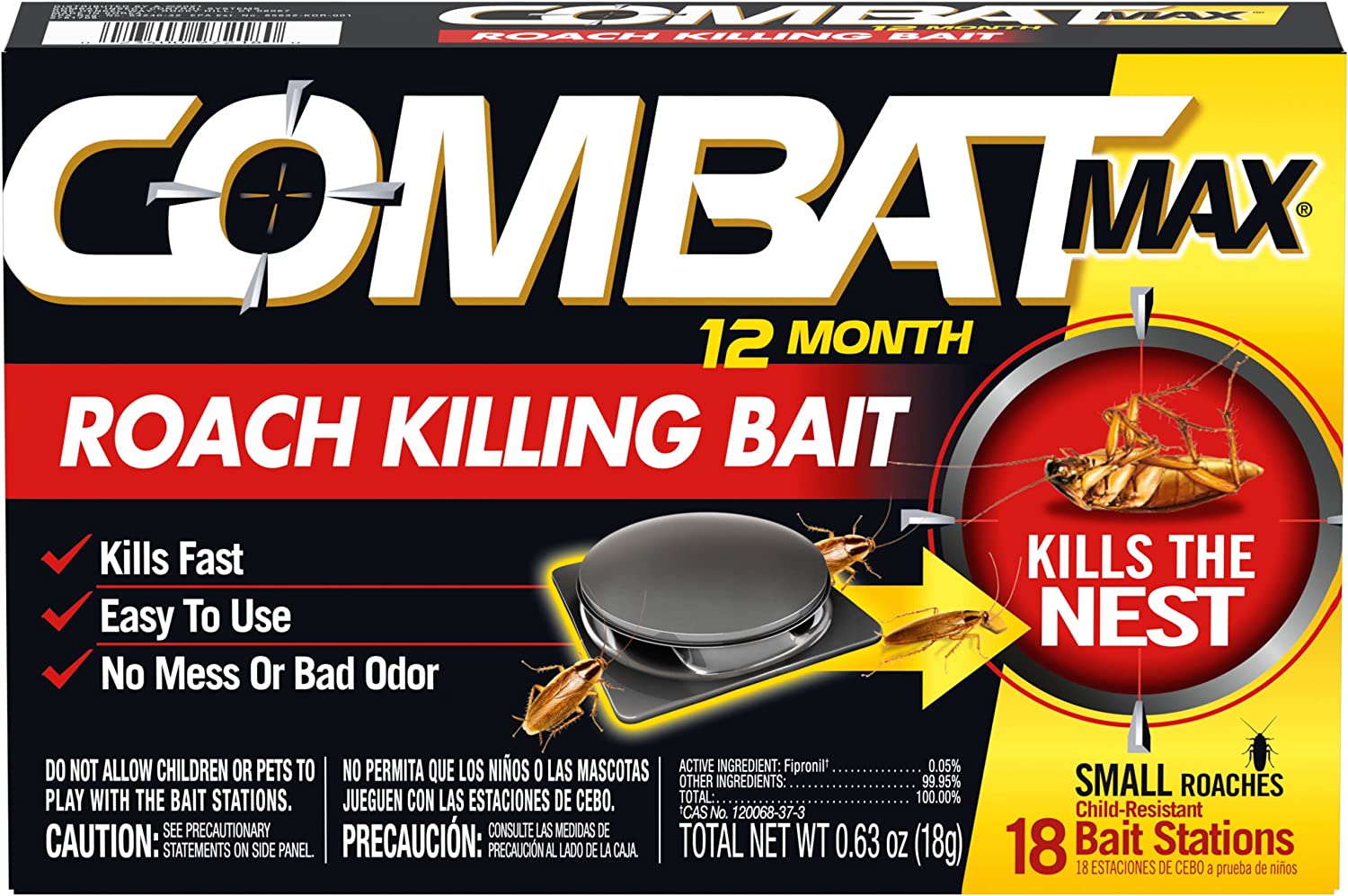 Combat Max 12 Month Roach Killing Bait, Small Roach [...]