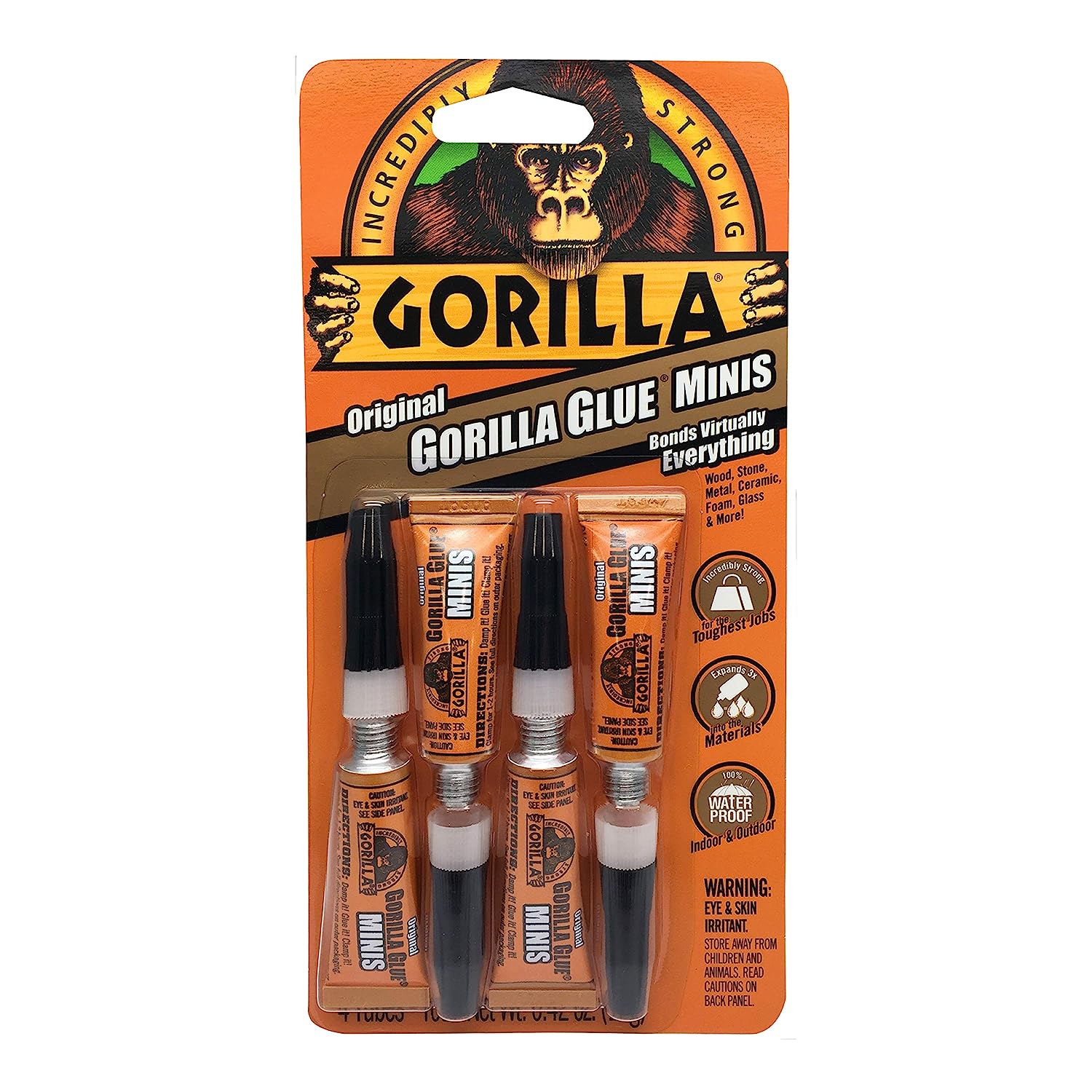Gorilla Minis, Original Waterproof Polyurethane Glue, [...]