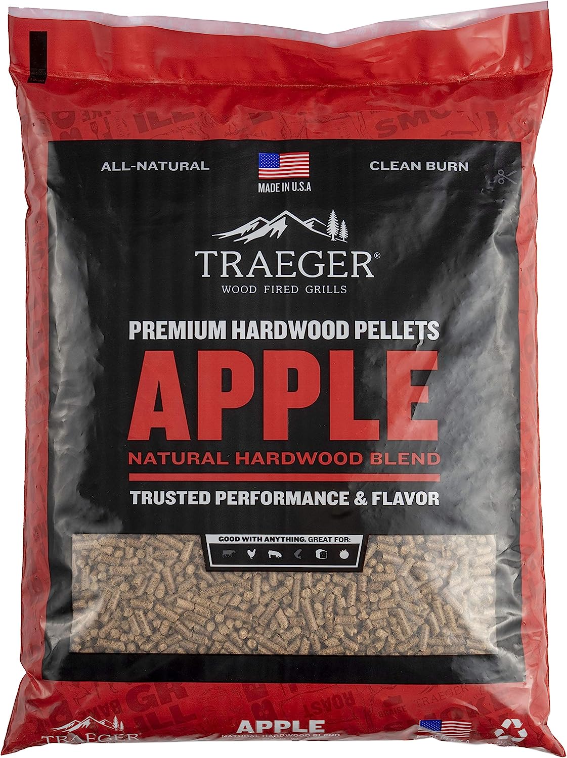 Traeger Grills Apple 100% All-Natural Wood Pellets for [...]