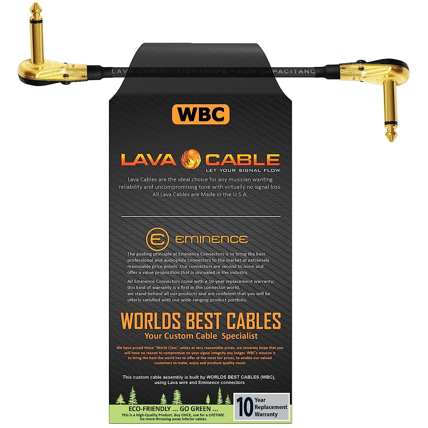 WORLDS BEST CABLES Lava Tightrope (Black) - 7 Inch - [...]