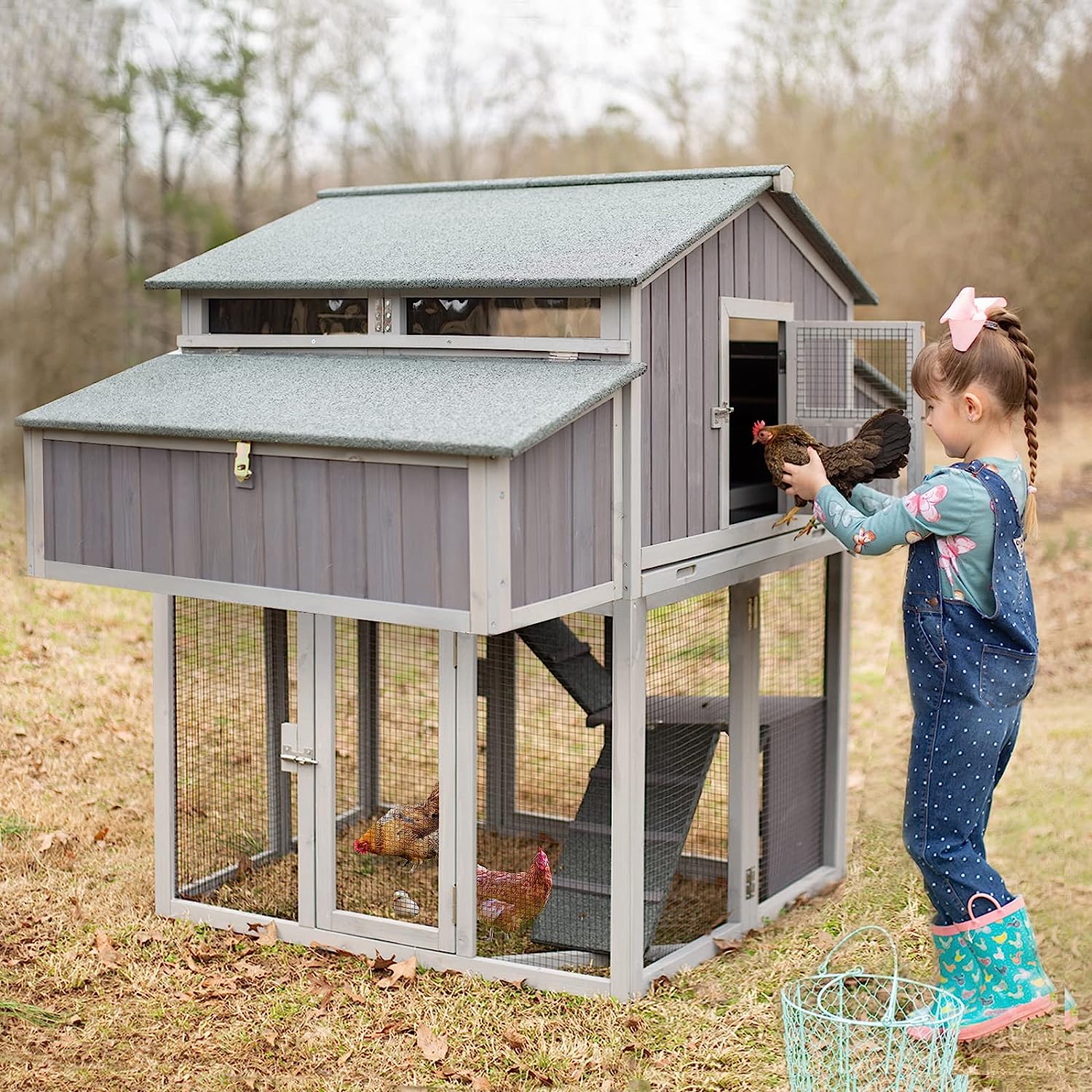 GUTINNEEN Chicken Coop Foldable Hen House Large [...]