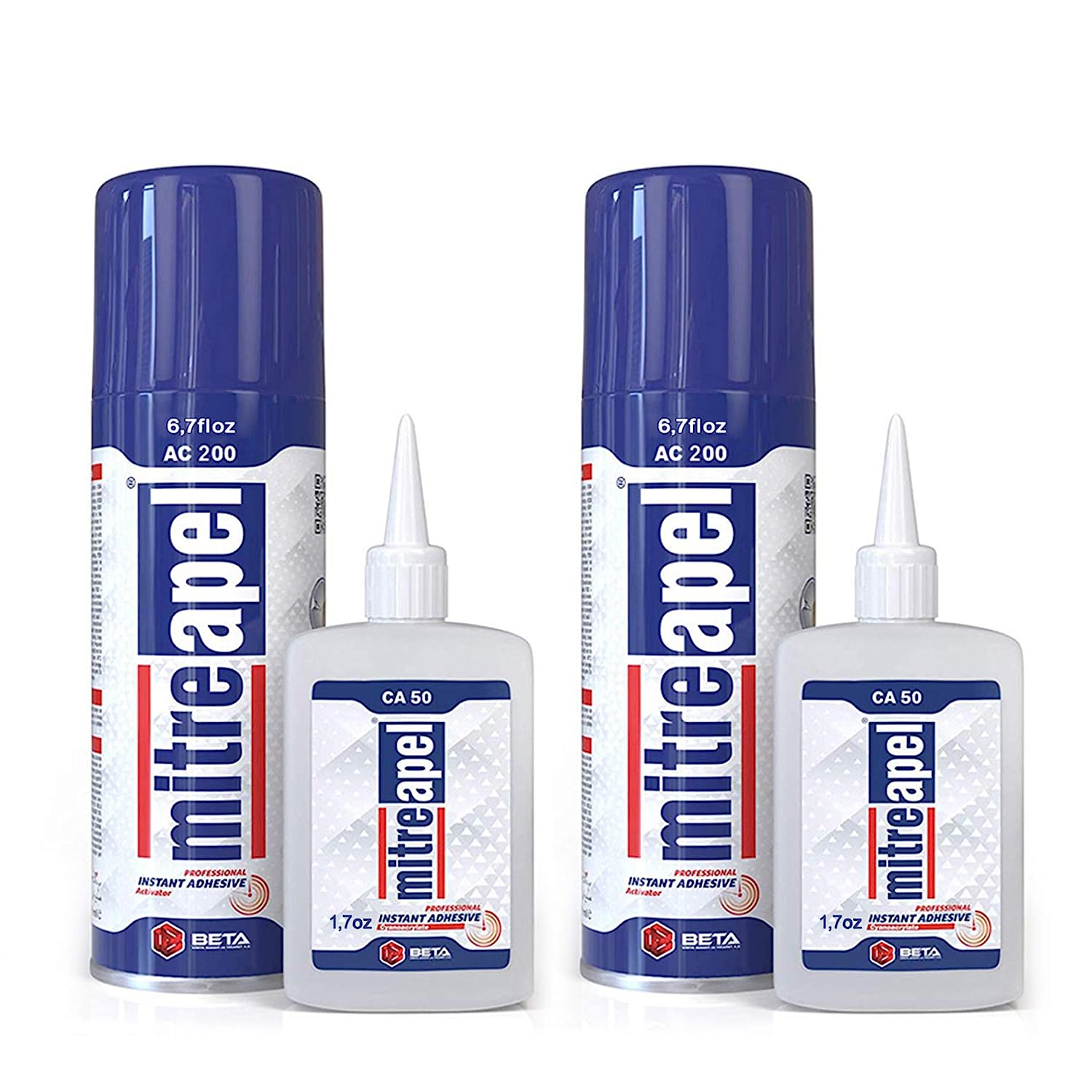 MITREAPEL Ca Glue with Activator (2 x 1.7 oz - 2 x 6.7 [...]